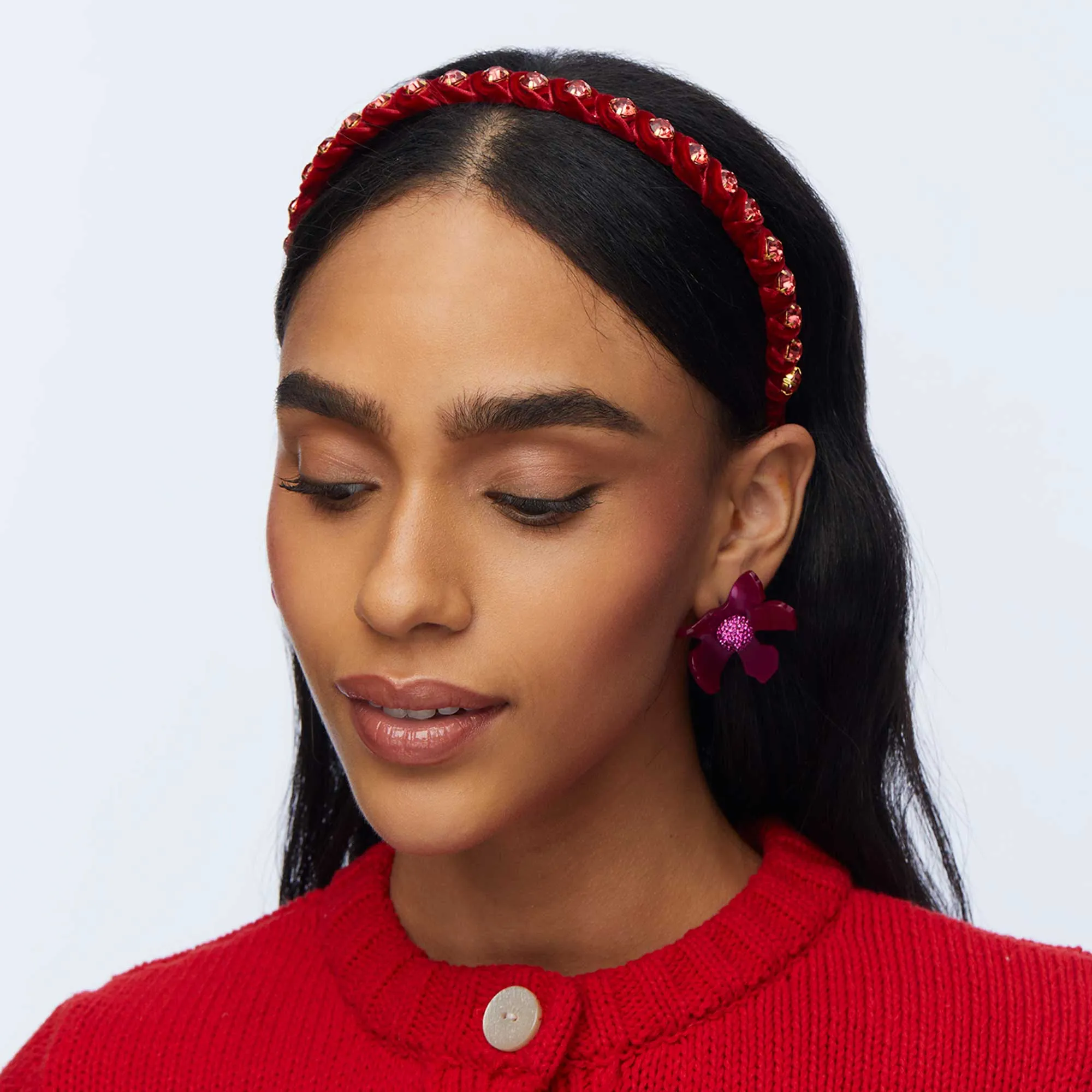 MERLOT GRADUATED CRYSTAL HEADBAND sold by Lele Sadoughi product image thumbnail 2