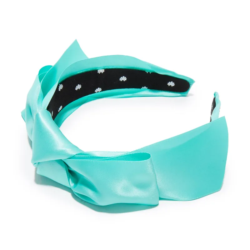 ELECTRIC MINT SILK SHIRLEY RIBBON HEADBAND sold by Lele Sadoughi