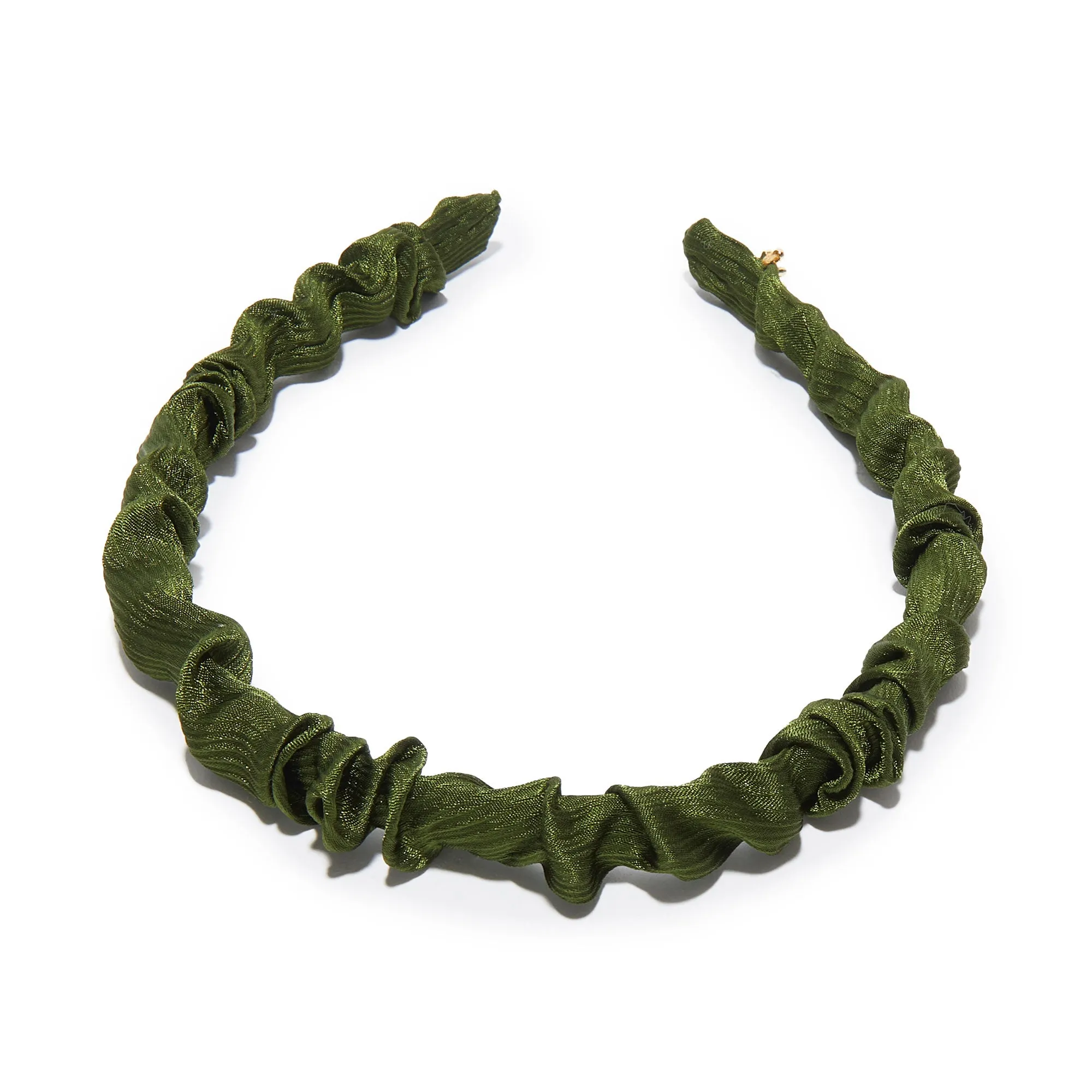 PINE GREEN JESSIE SILK HEADBAND sold by Lele Sadoughi product image thumbnail 3