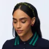 PINE GREEN JESSIE SILK HEADBAND sold by Lele Sadoughi