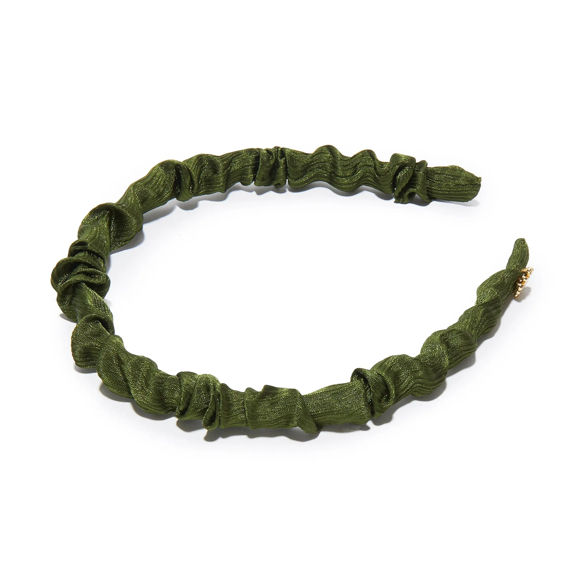 PINE GREEN JESSIE SILK HEADBAND sold by Lele Sadoughi