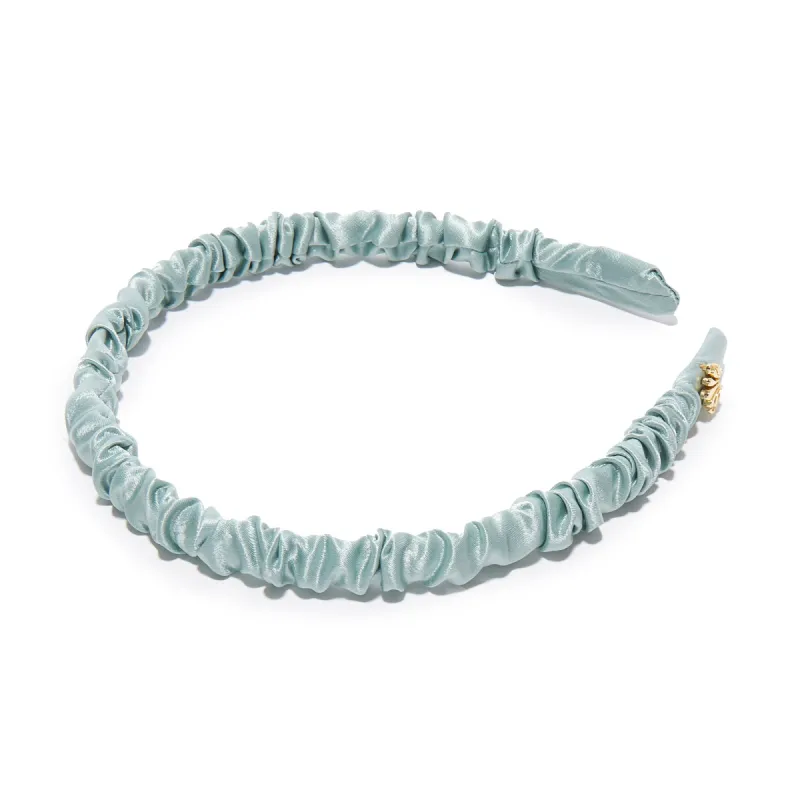 FRENCH BLUE JESSIE SILK HEADBAND sold by Lele Sadoughi