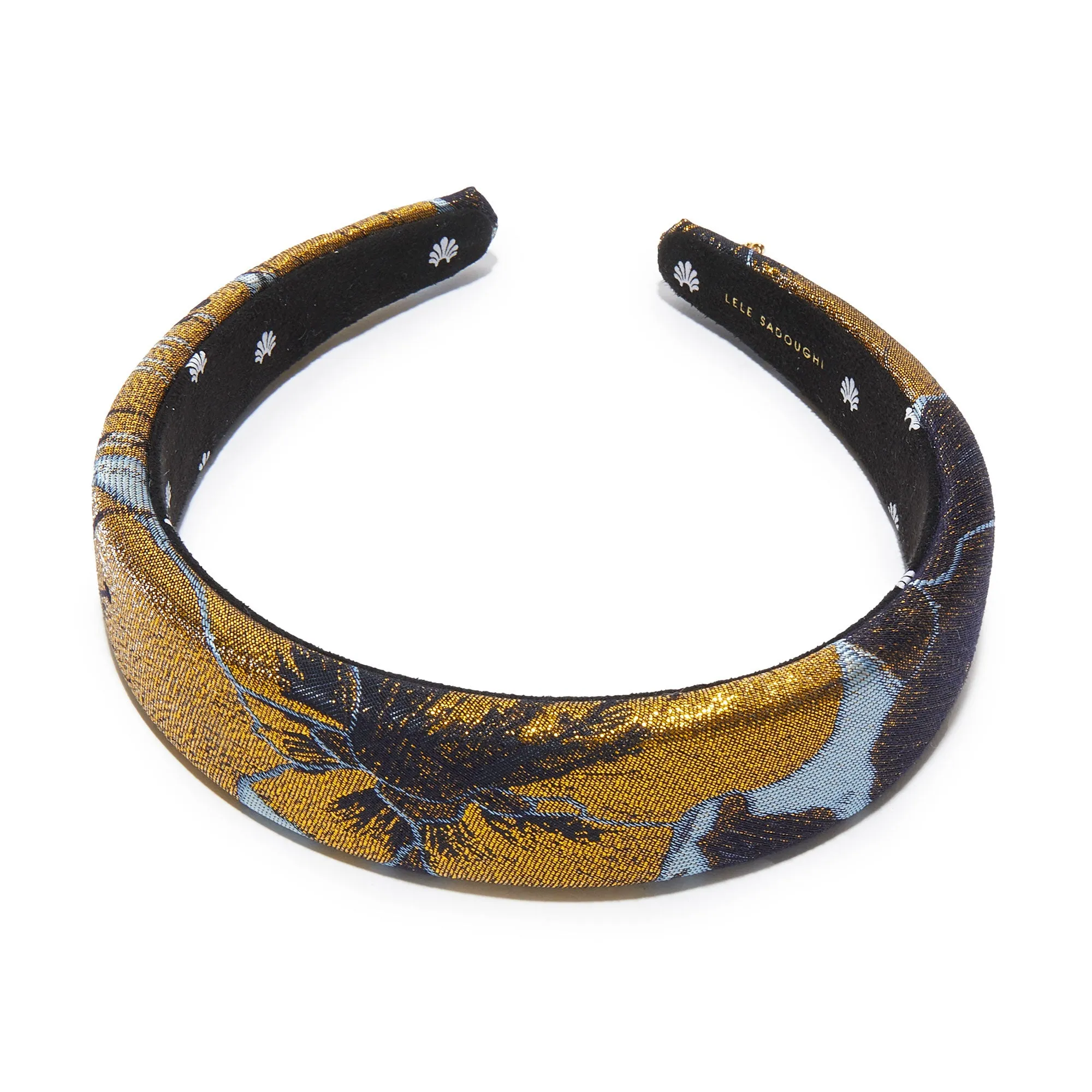 FRENCH BLUE FLORAL ALICE HEADBAND sold by Lele Sadoughi product image thumbnail 3