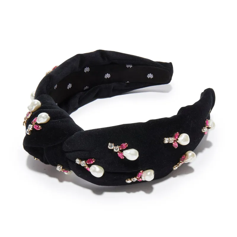 JET ACORN PEARL KNOTTED HEADBAND sold by Lele Sadoughi