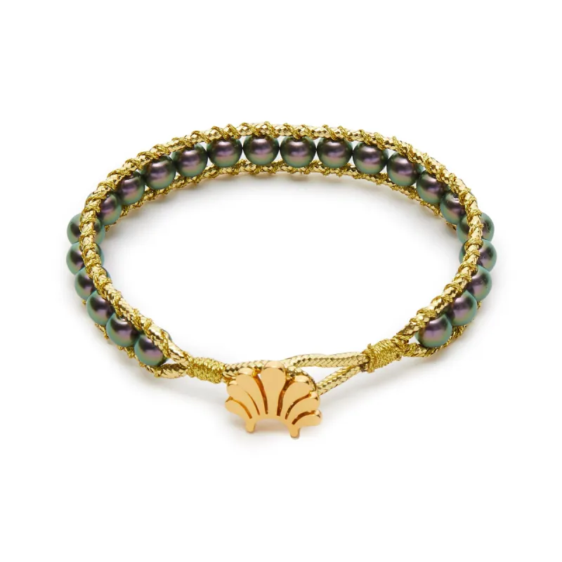 TAHITIAN PEARL BEADED CORD BRACELET made by Lele Sadoughi
