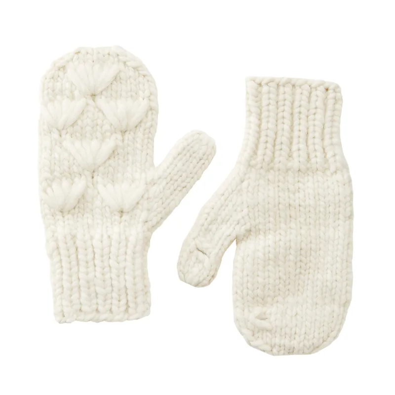 IVORY MOTLEY MITTENS sold by Lele Sadoughi