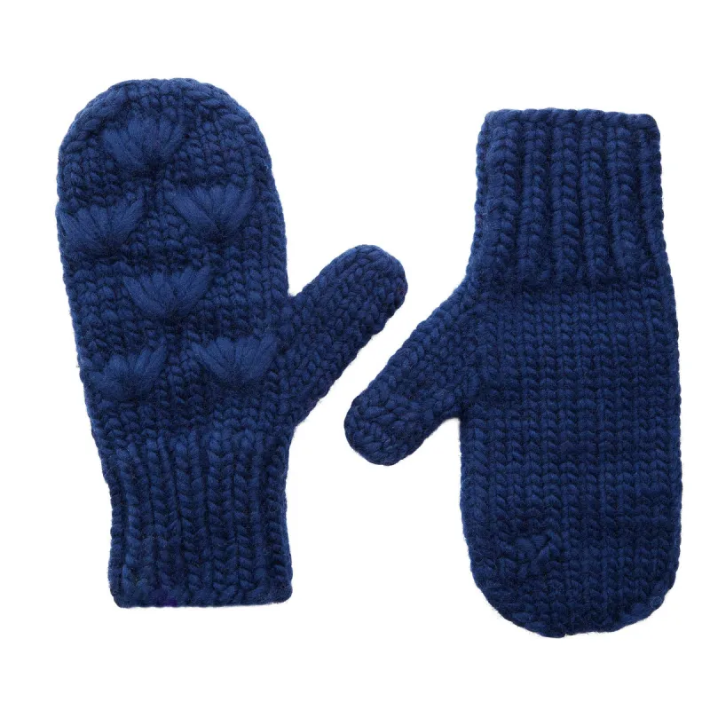 NAVY MOTLEY MITTENS sold by Lele Sadoughi