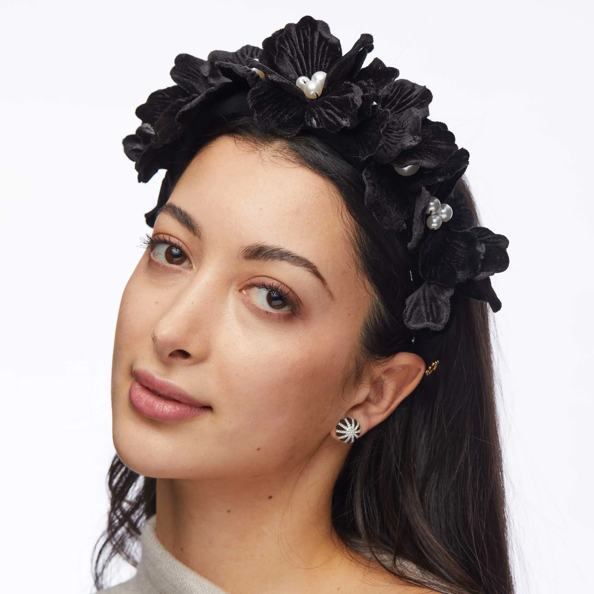JET MAGNOLIA VELVET HEADBAND sold by Lele Sadoughi product image thumbnail 2