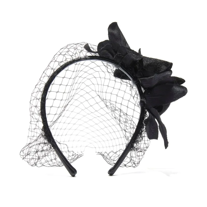 JET BLAIR ORCHID FASCINATOR sold by Lele Sadoughi