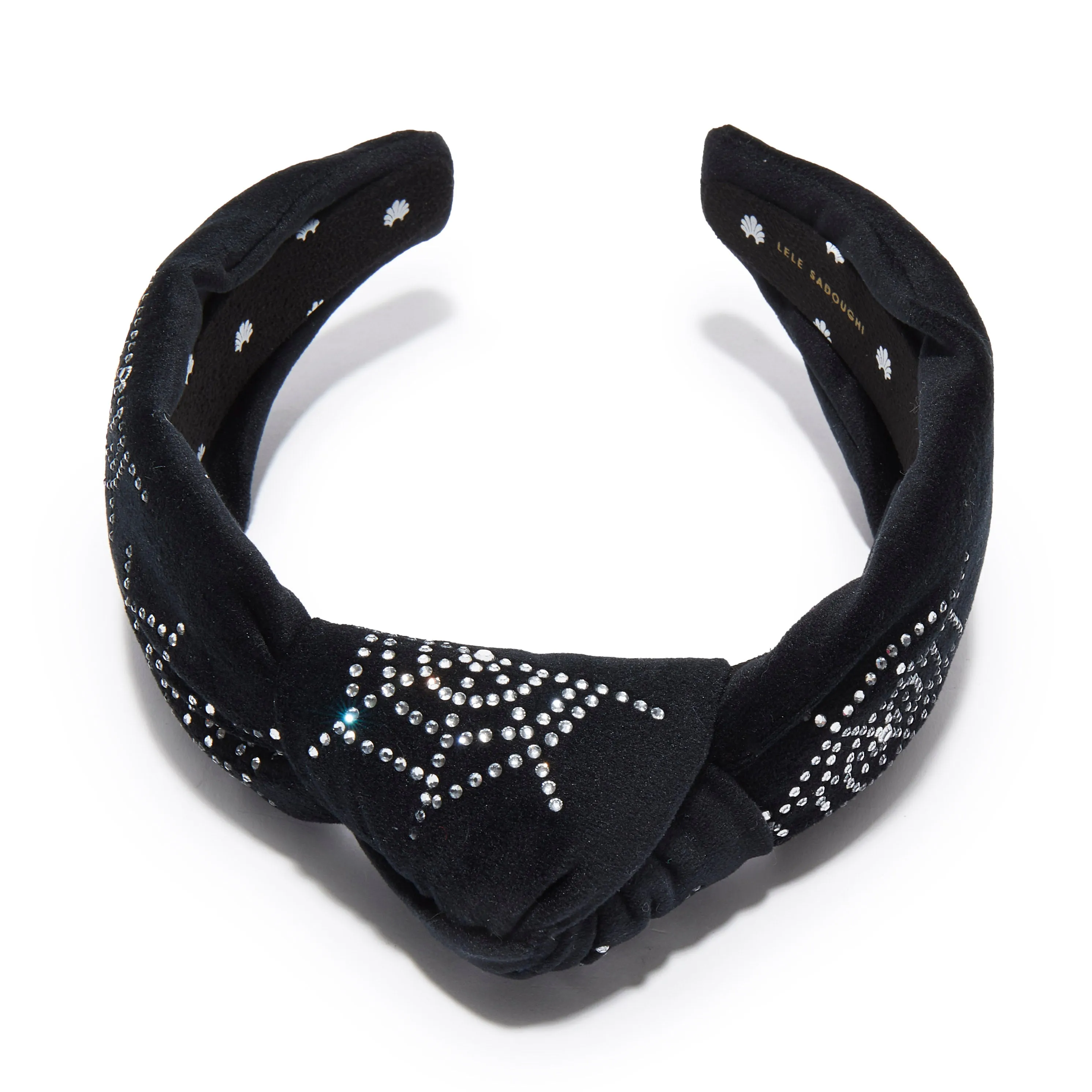 JET COBWEB SPARKLE KNOTTED HEADBAND sold by Lele Sadoughi product image thumbnail 3