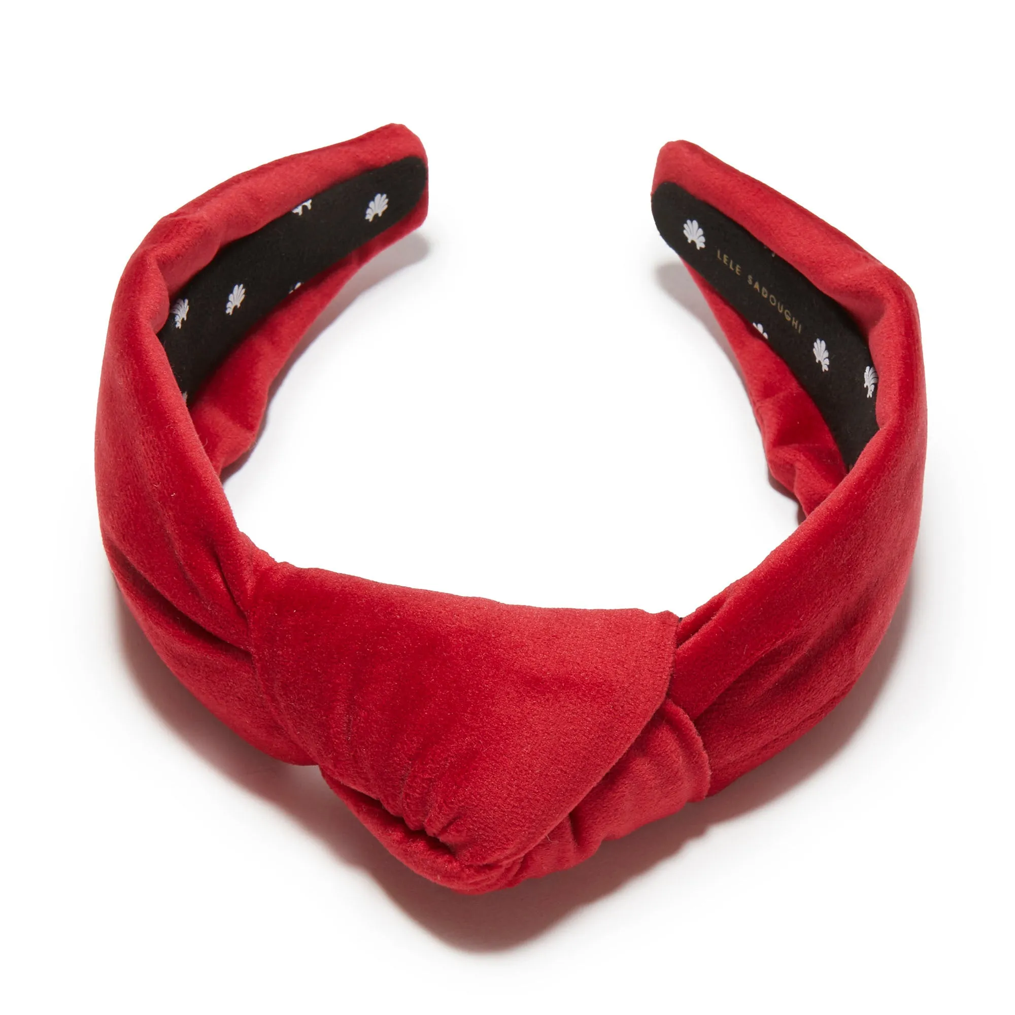 RED VELVET KNOTTED HEADBAND sold by Lele Sadoughi product image thumbnail 2