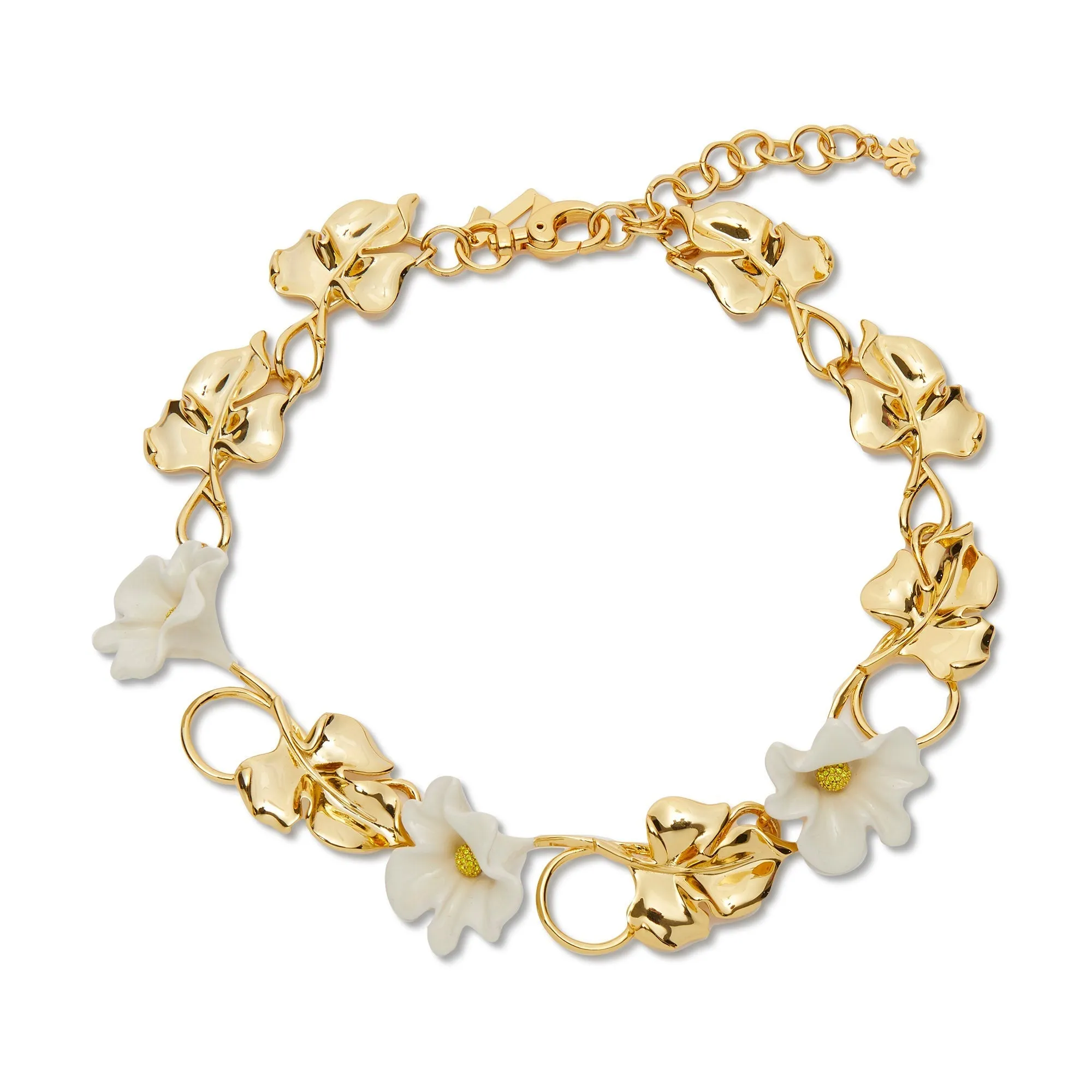 PEARL RUFFLED LILY COLLAR NECKLACE sold by Lele Sadoughi