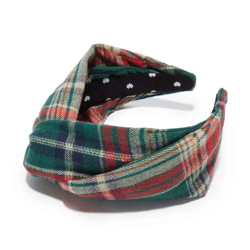 CRIMSON PINE TARTAN GRETA HEADBAND sold by Lele Sadoughi