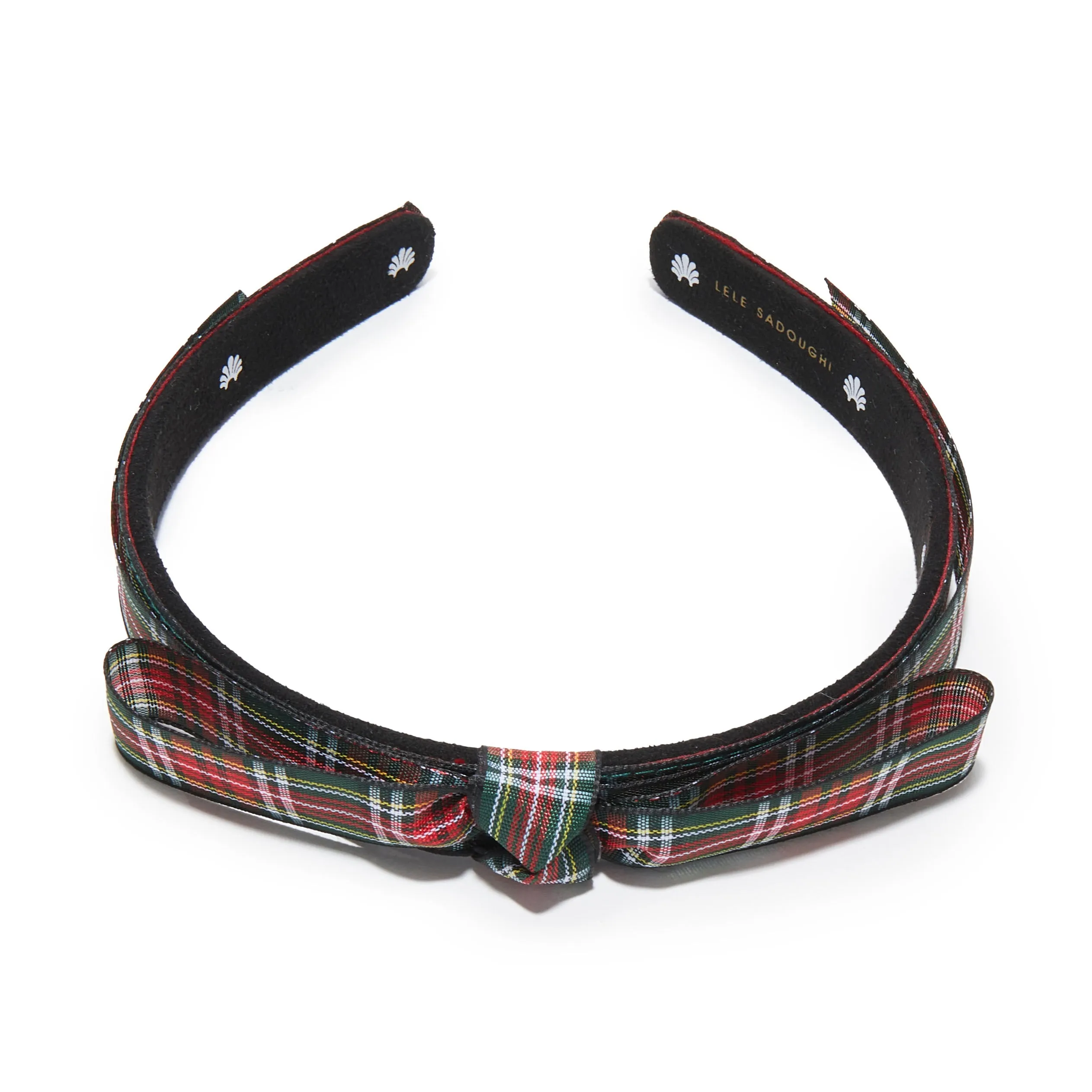 BERRY CHECK PLAID BARDOT HEADBAND sold by Lele Sadoughi product image thumbnail 3