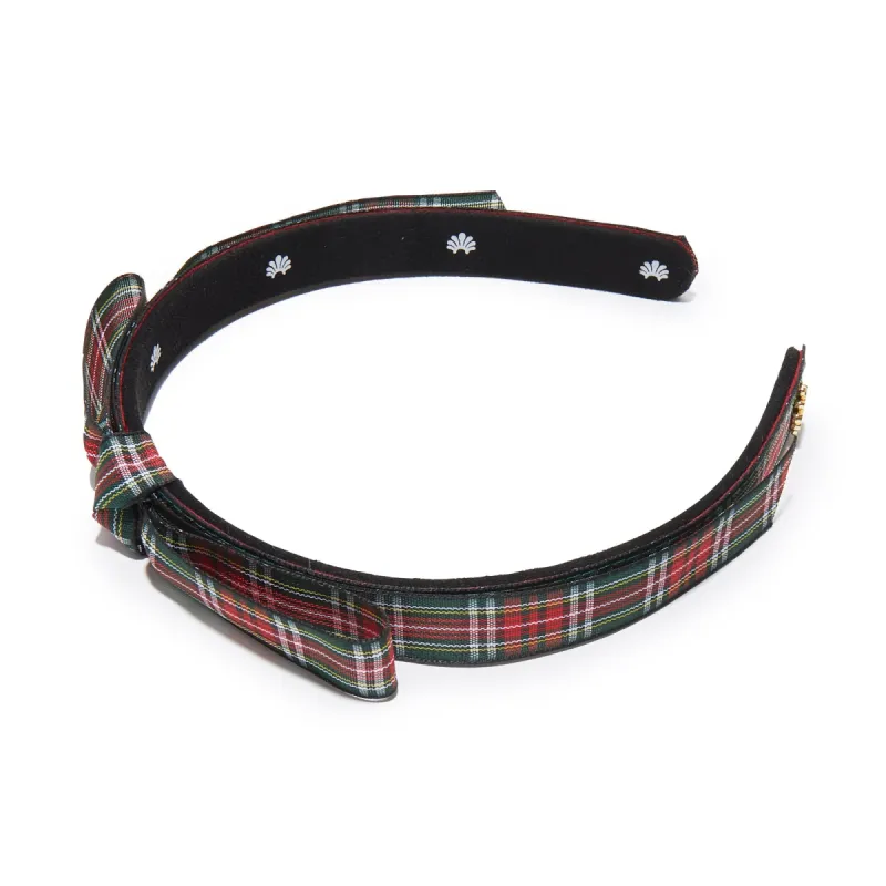 BERRY CHECK PLAID BARDOT HEADBAND sold by Lele Sadoughi