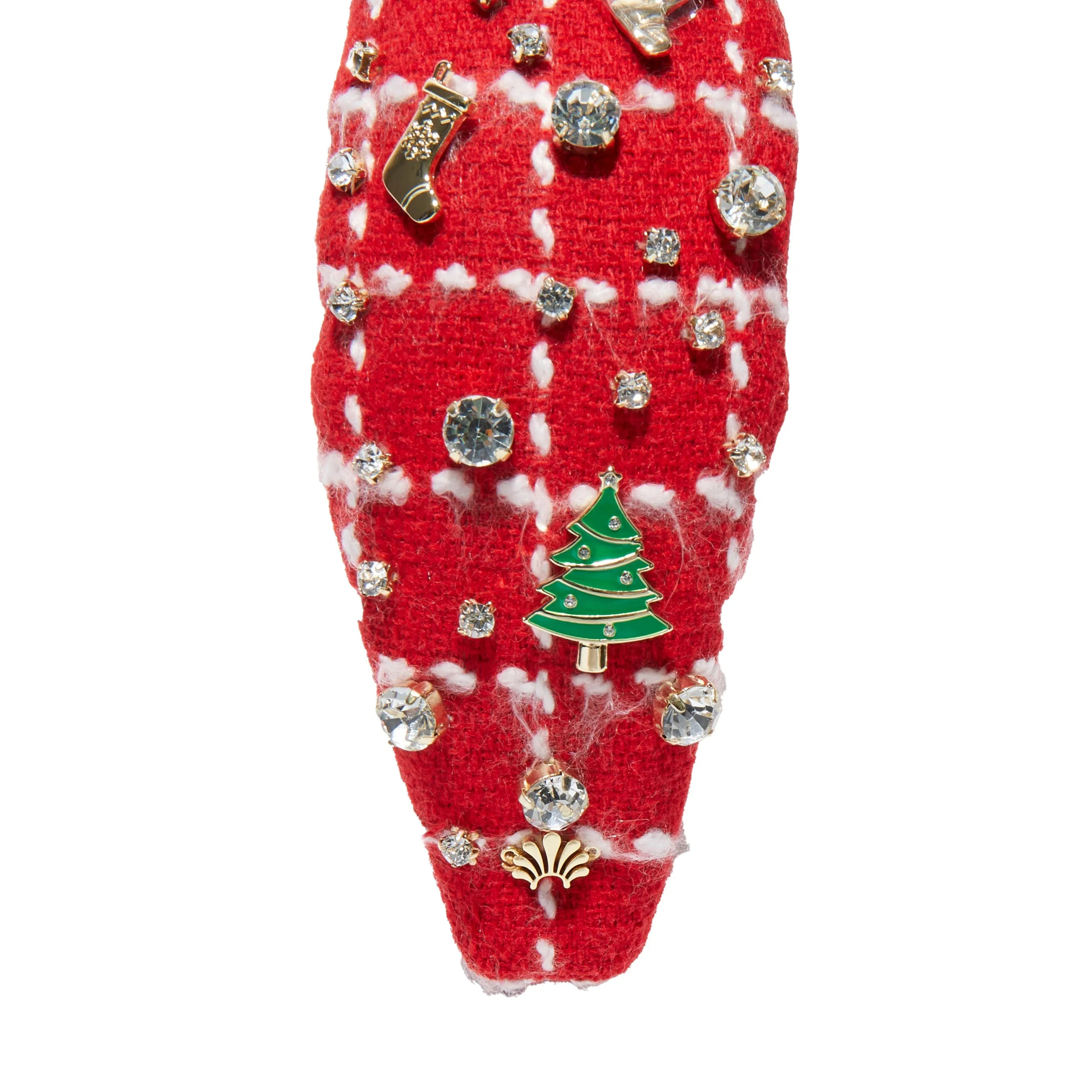 HOLLY RED CHRISTMAS STOCKING KNOTTED HEADBAND sold by Lele Sadoughi product image thumbnail 5