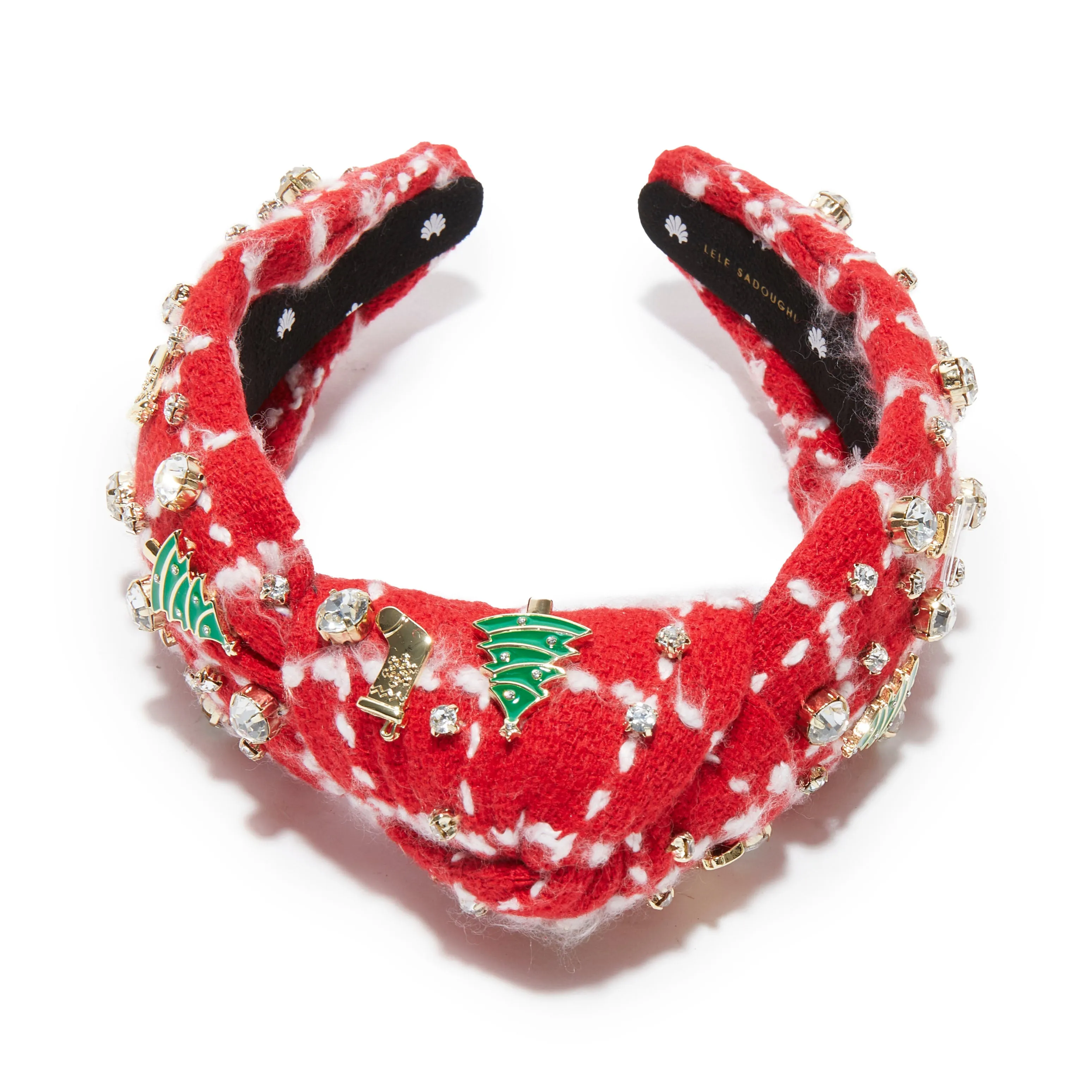 HOLLY RED CHRISTMAS STOCKING KNOTTED HEADBAND sold by Lele Sadoughi product image thumbnail 3