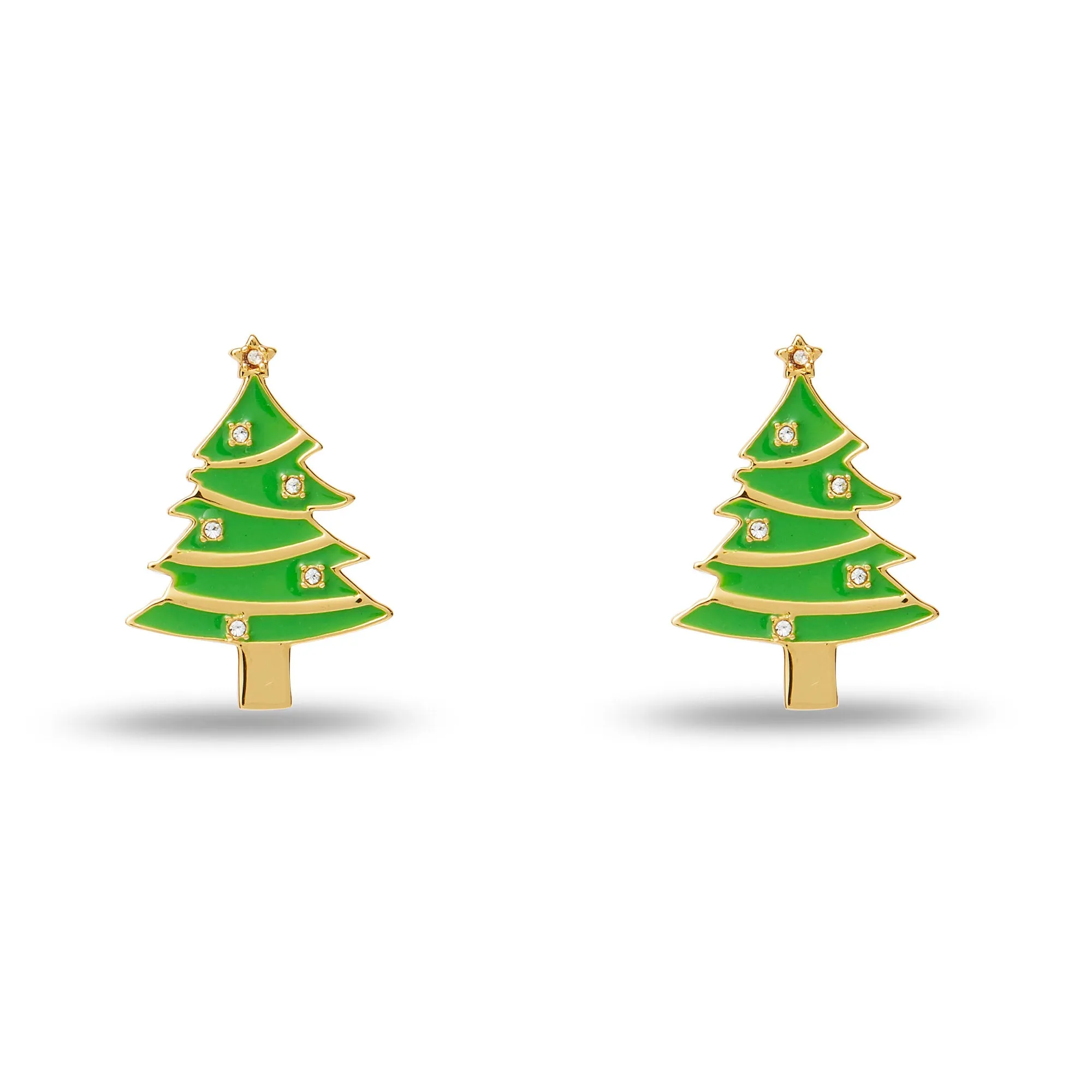 GOLD PINE TREE STUD EARRINGS sold by Lele Sadoughi