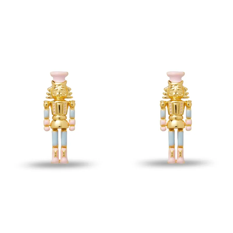 GOLD NUTCRACKER STUD EARRINGS sold by Lele Sadoughi