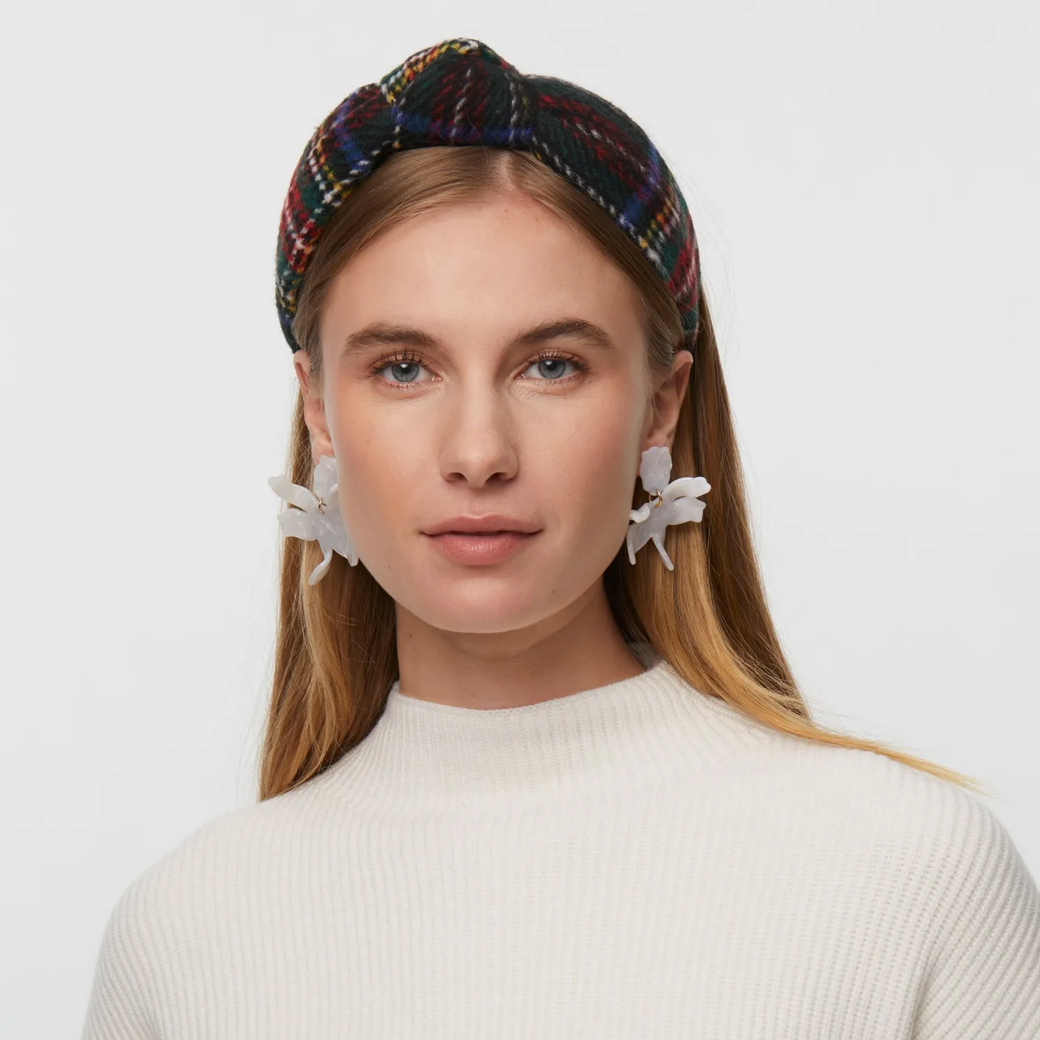 JET PLAID FLANNEL PLAID KNOTTED HEADBAND sold by Lele Sadoughi product image thumbnail 4