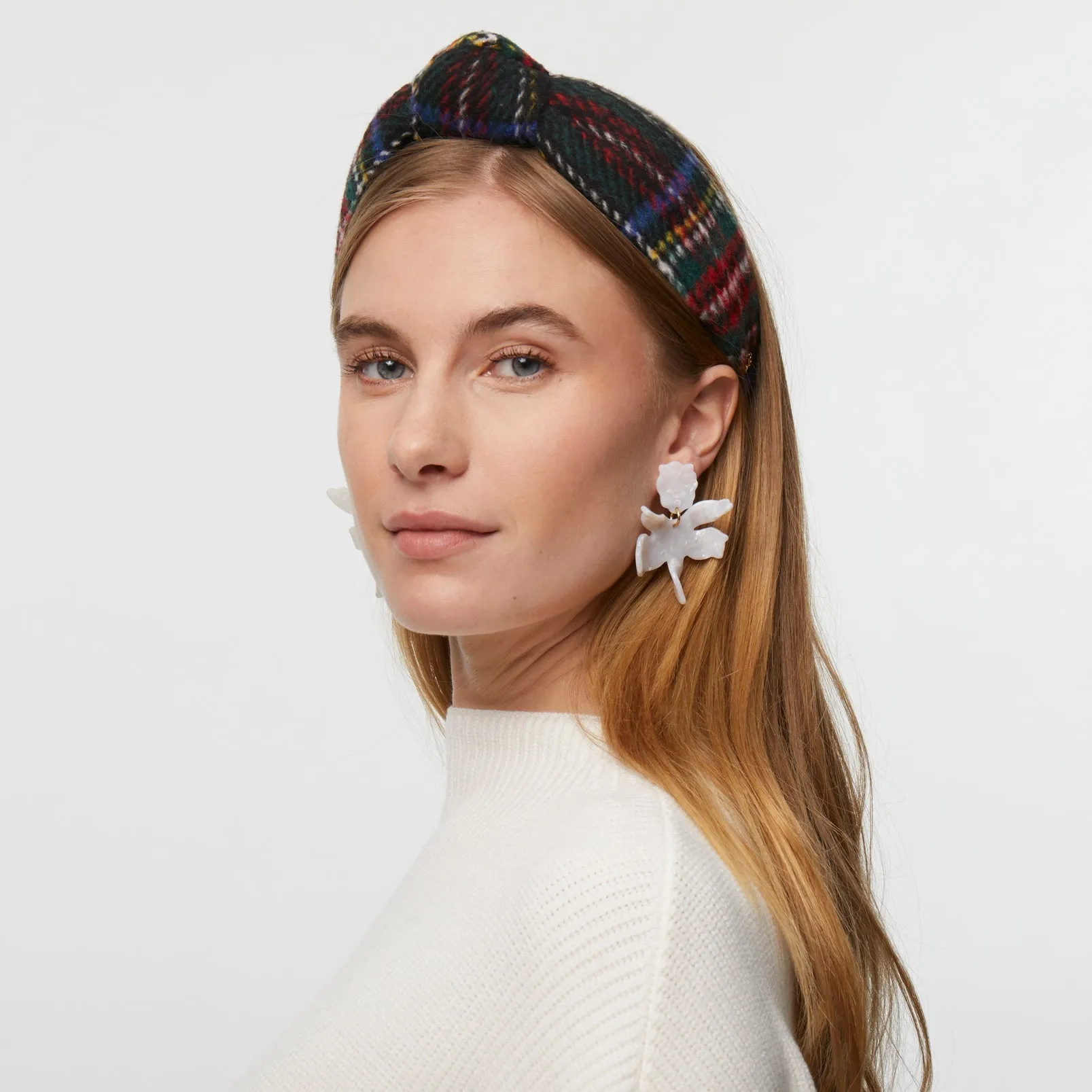 JET PLAID FLANNEL PLAID KNOTTED HEADBAND sold by Lele Sadoughi product image thumbnail 2