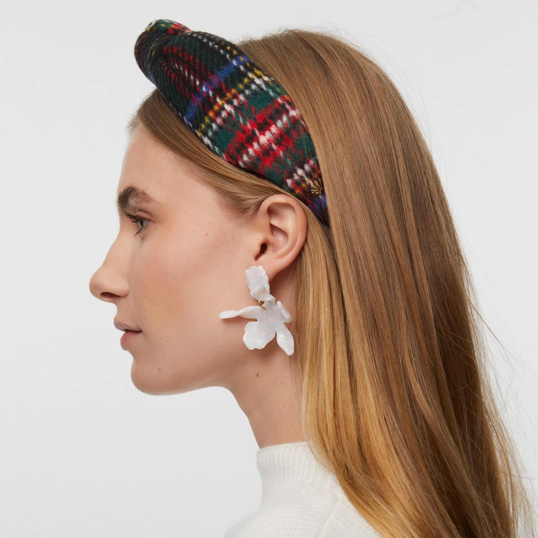 JET PLAID FLANNEL PLAID KNOTTED HEADBAND sold by Lele Sadoughi product image thumbnail 5