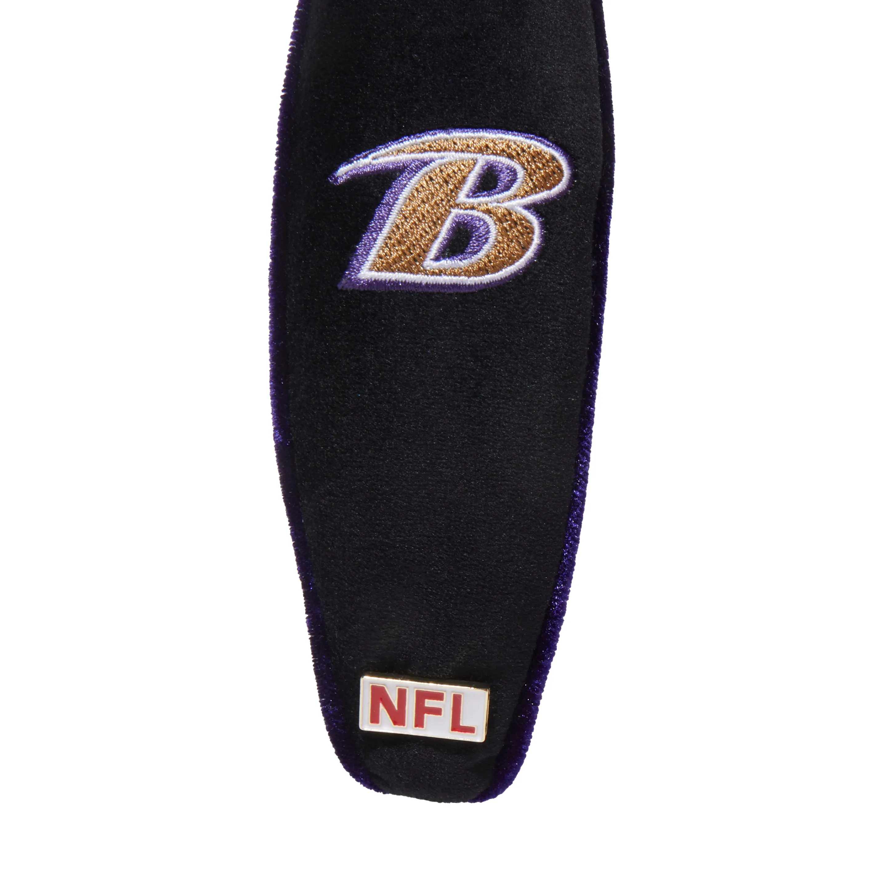 BALTIMORE RAVENS LELE SADOUGHI X NFL JET EMBROIDERED KNOTTED HEADBAND sold by Lele Sadoughi product image thumbnail 4