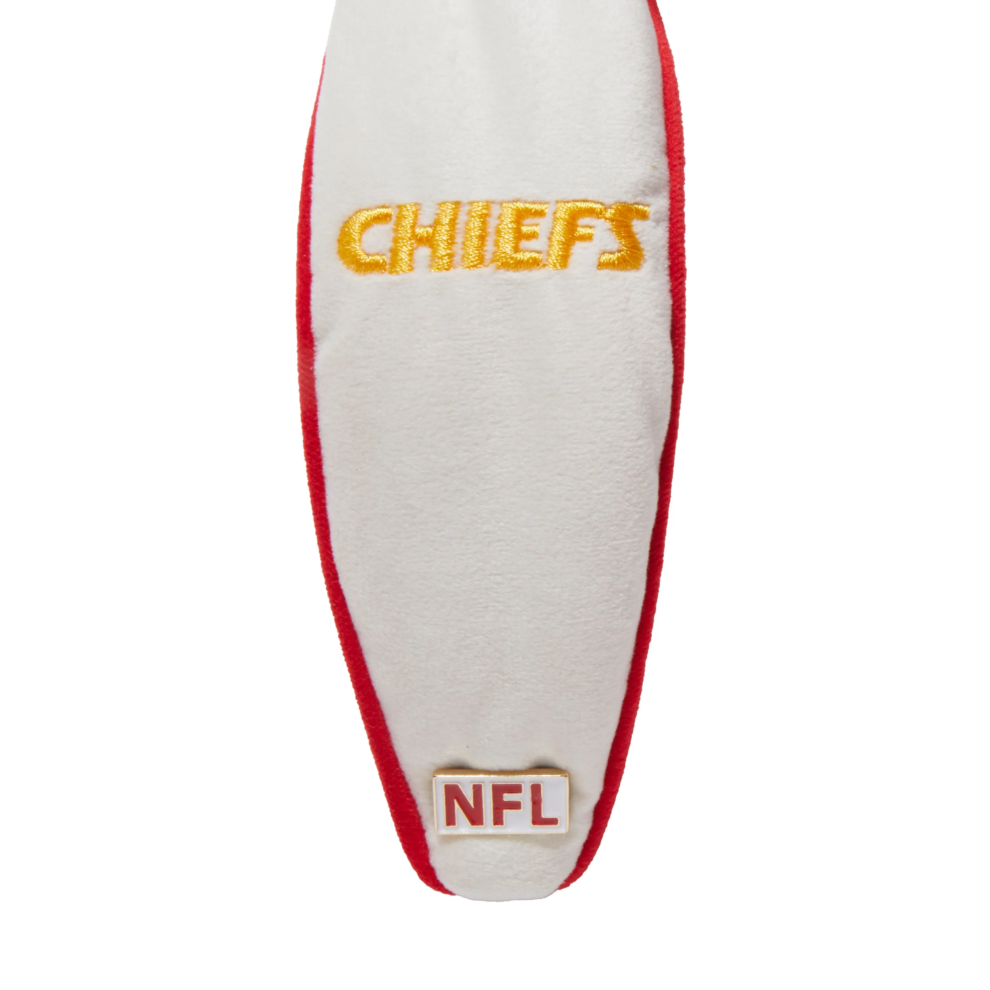 KANSAS CITY CHIEFS LELE SADOUGHI X NFL IVORY EMBROIDERED KNOTTED HEADBAND sold by Lele Sadoughi product image thumbnail 4