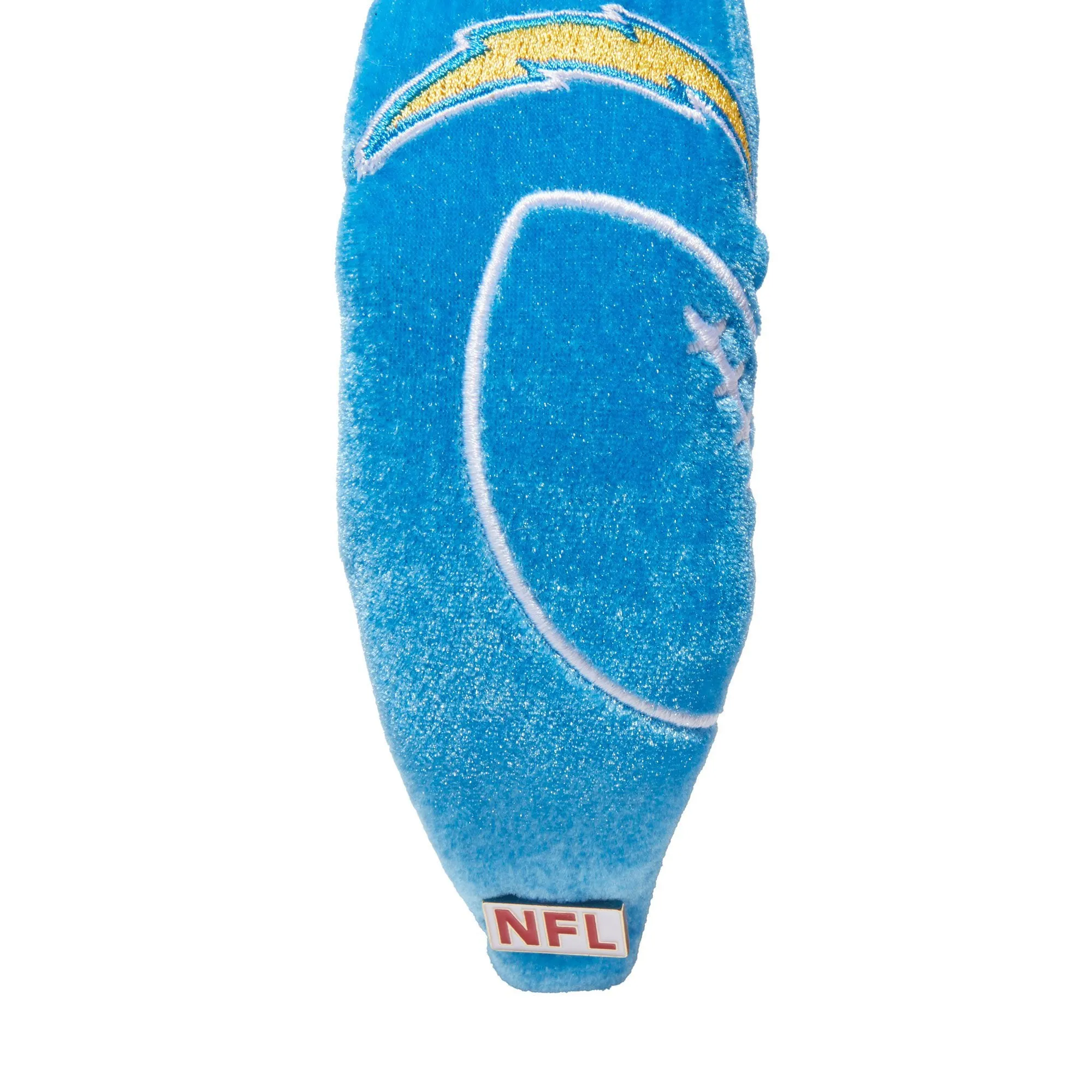 LA CHARGERS LELE SADOUGHI X NFL POWDER BLUE EMBROIDERED KNOTTED HEADBAND sold by Lele Sadoughi product image thumbnail 4