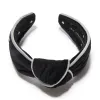 LAS VEGAS RAIDERS LELE SADOUGHI X NFL JET EMBROIDERED KNOTTED HEADBAND sold by Lele Sadoughi