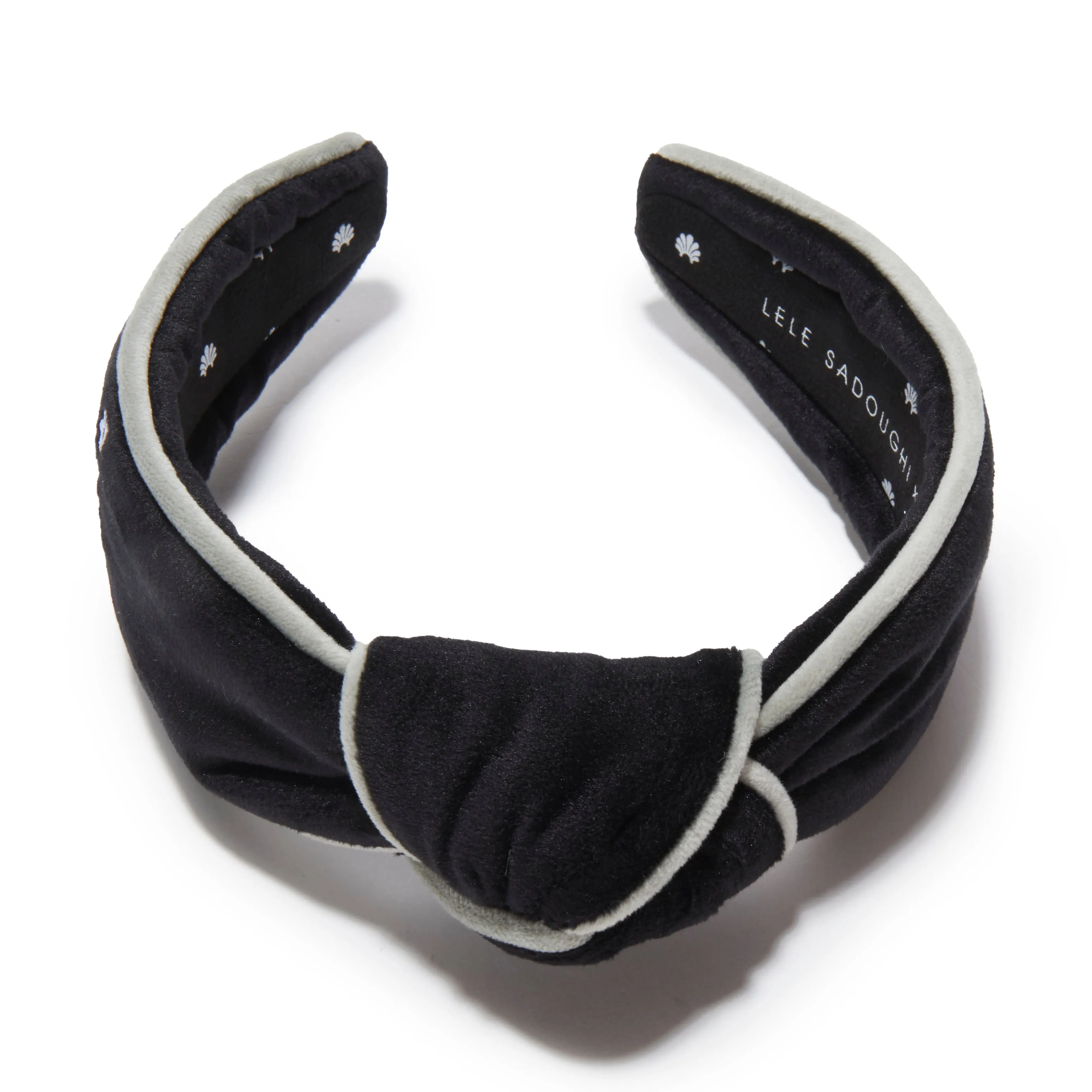 LAS VEGAS RAIDERS LELE SADOUGHI X NFL JET EMBROIDERED KNOTTED HEADBAND sold by Lele Sadoughi product image thumbnail 3