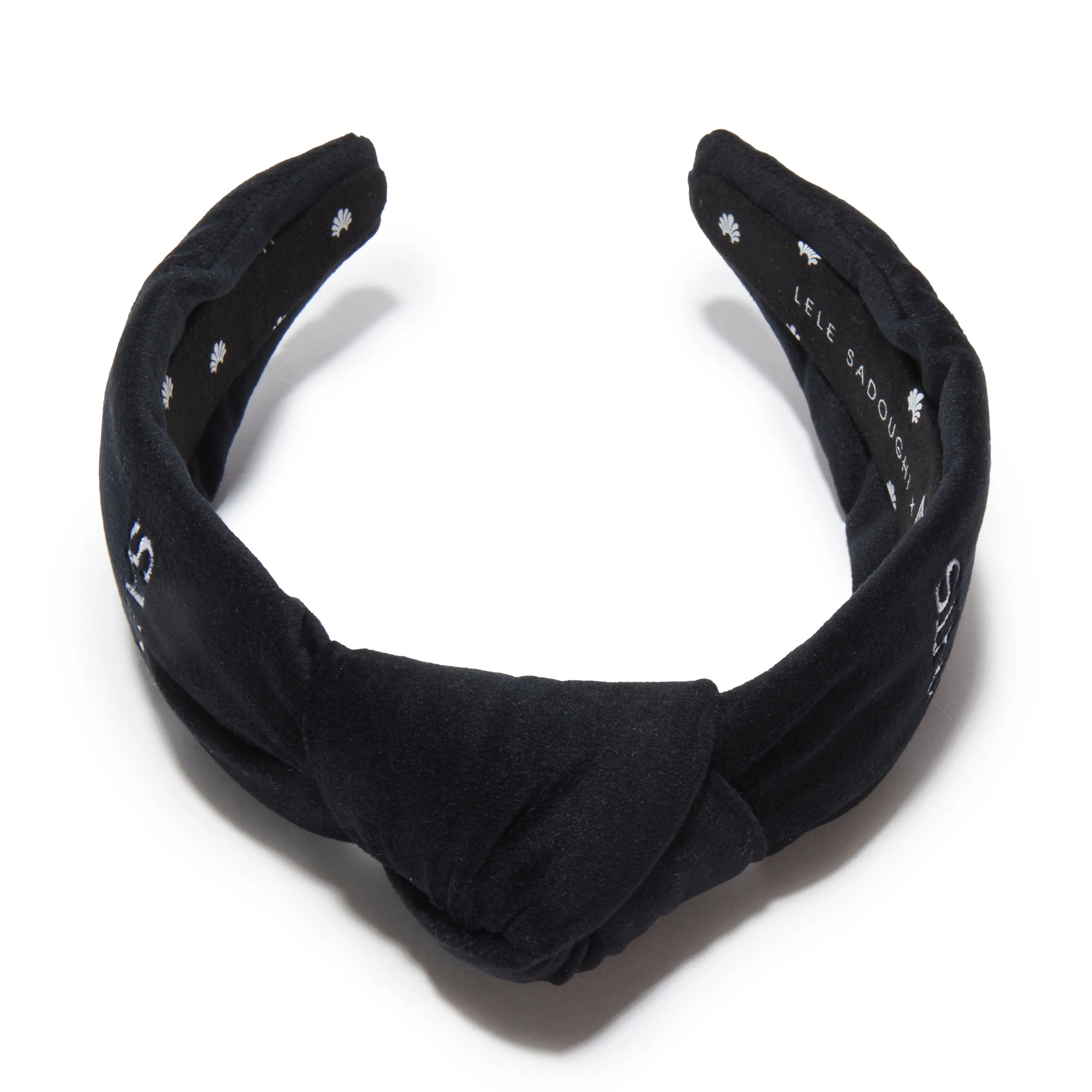 NEW ORLEANS SAINTS LELE SADOUGHI X NFL JET EMBROIDERED KNOTTED HEADBAND sold by Lele Sadoughi product image thumbnail 4