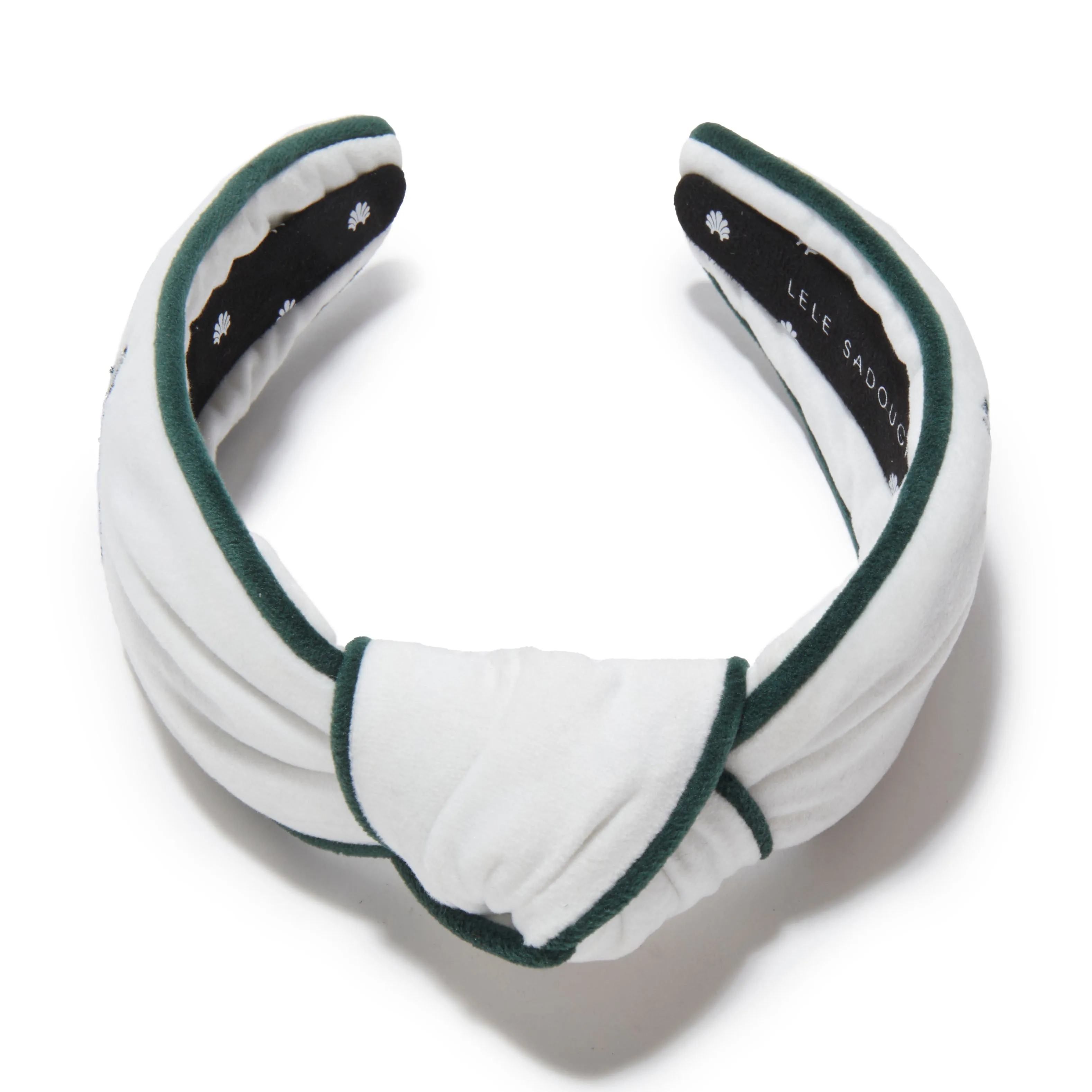 PHILADELPHIA EAGLES LELE SADOUGHI X NFL IVORY EMBROIDERED KNOTTED HEADBAND sold by Lele Sadoughi product image thumbnail 3