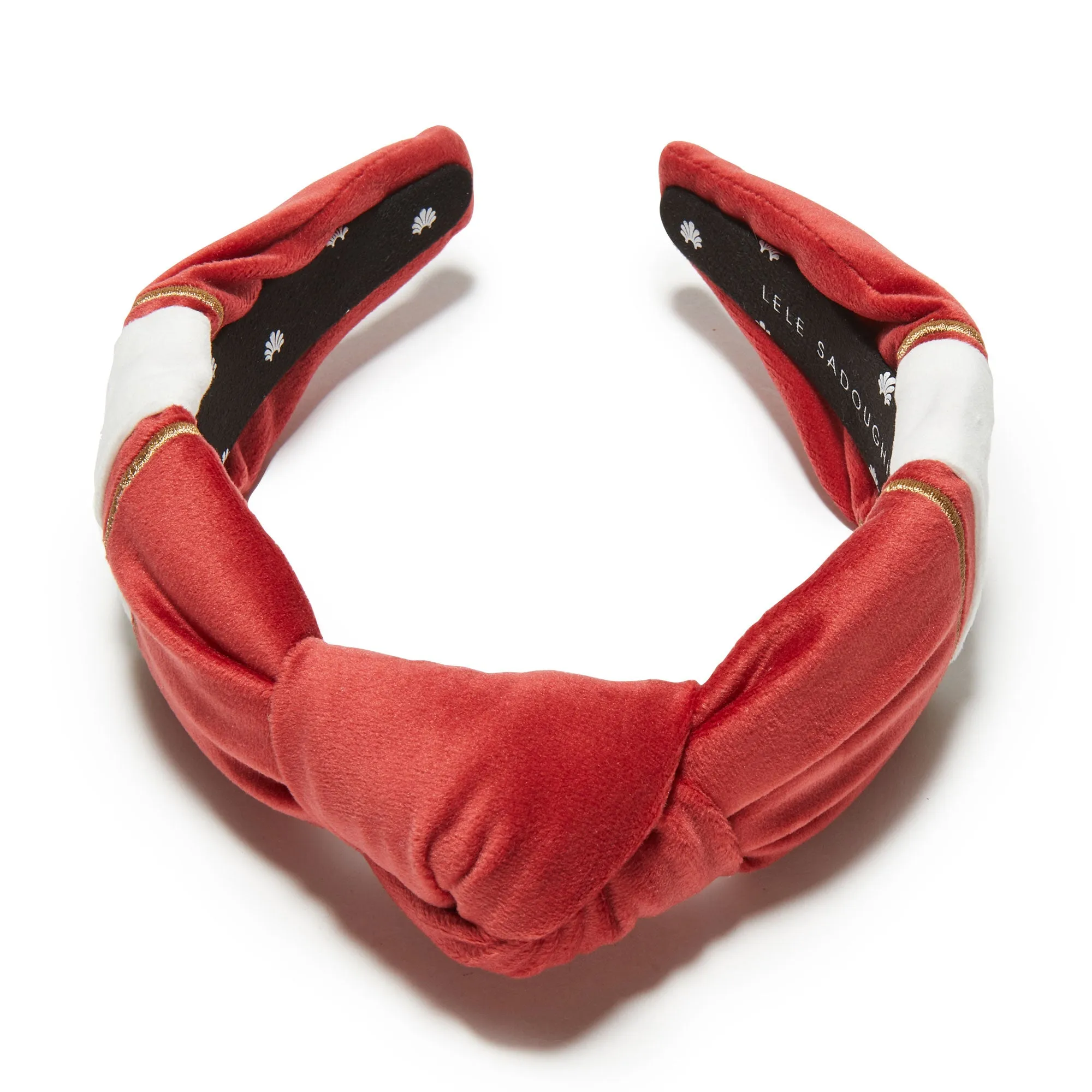 SF 49ERS EMBROIDERED LELE SADOUGHI X NFL RED KNOTTED HEADBAND sold by Lele Sadoughi product image thumbnail 3