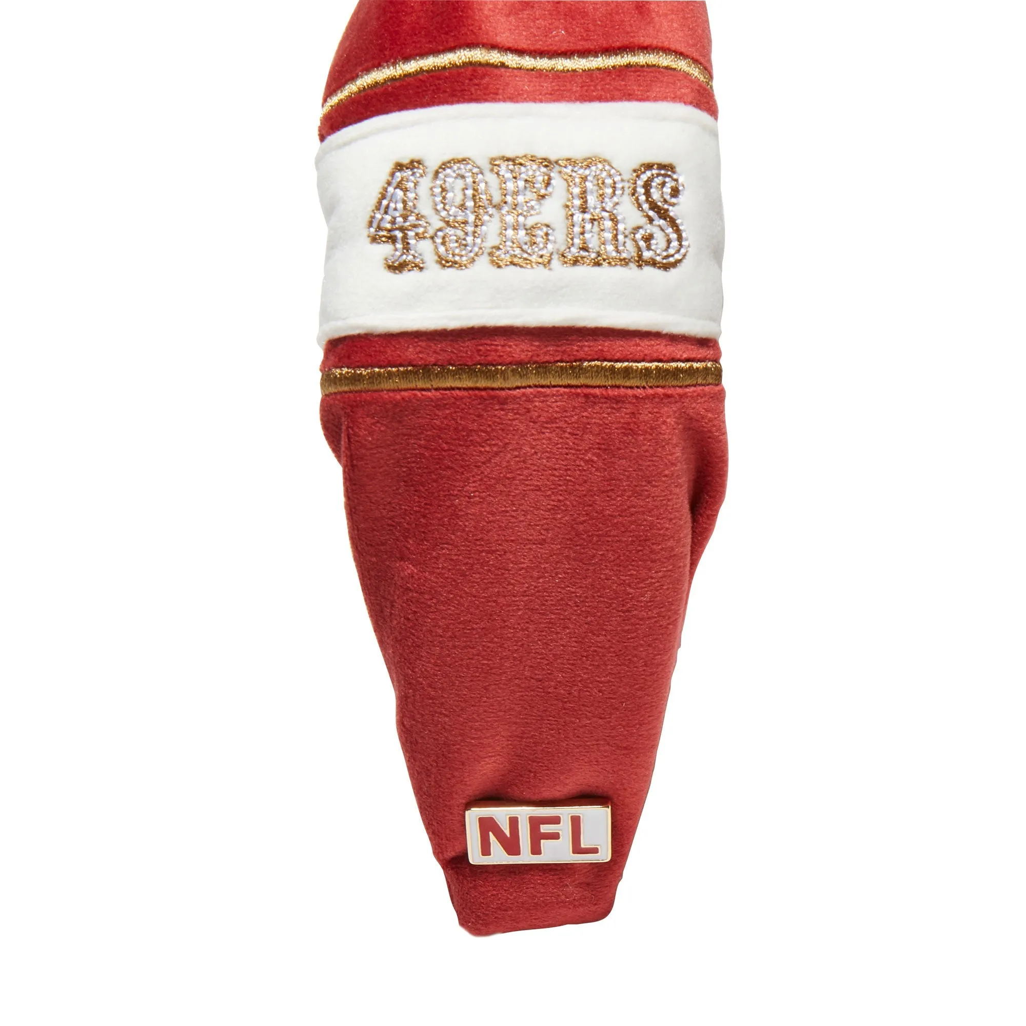 SF 49ERS EMBROIDERED LELE SADOUGHI X NFL RED KNOTTED HEADBAND sold by Lele Sadoughi product image thumbnail 4