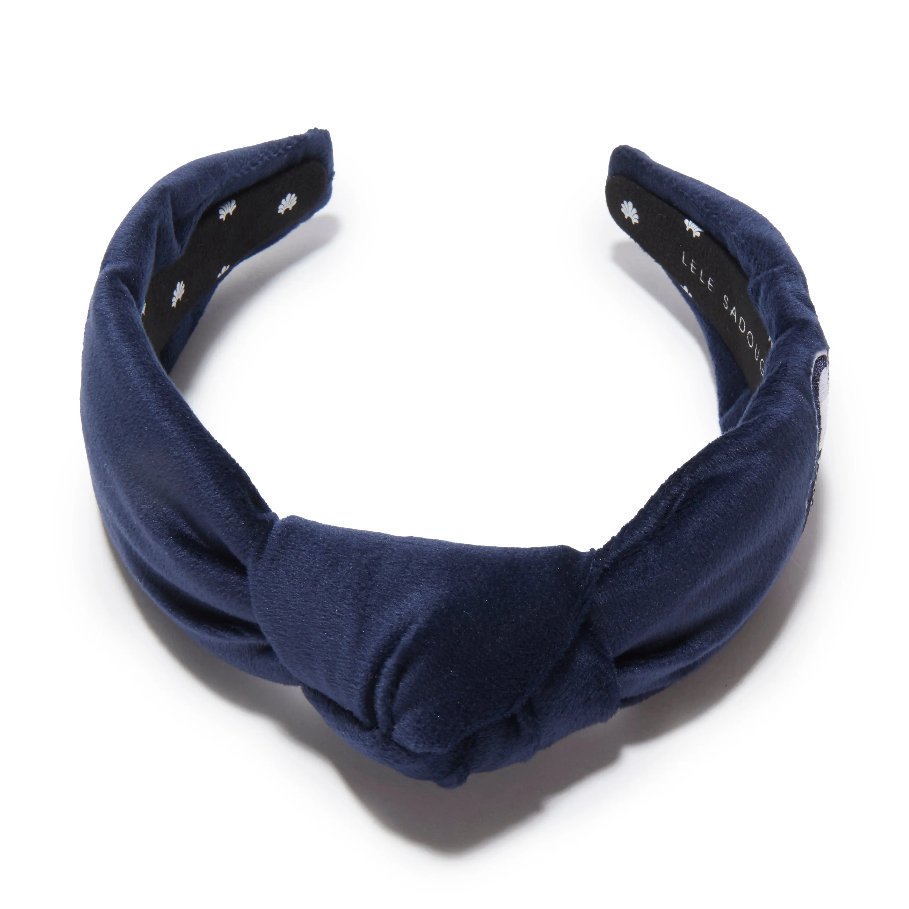 SEATTLE SEAHAWKS LELE SADOUGHI X NFL NAVY EMBROIDERED KNOTTED HEADBAND sold by Lele Sadoughi product image thumbnail 3