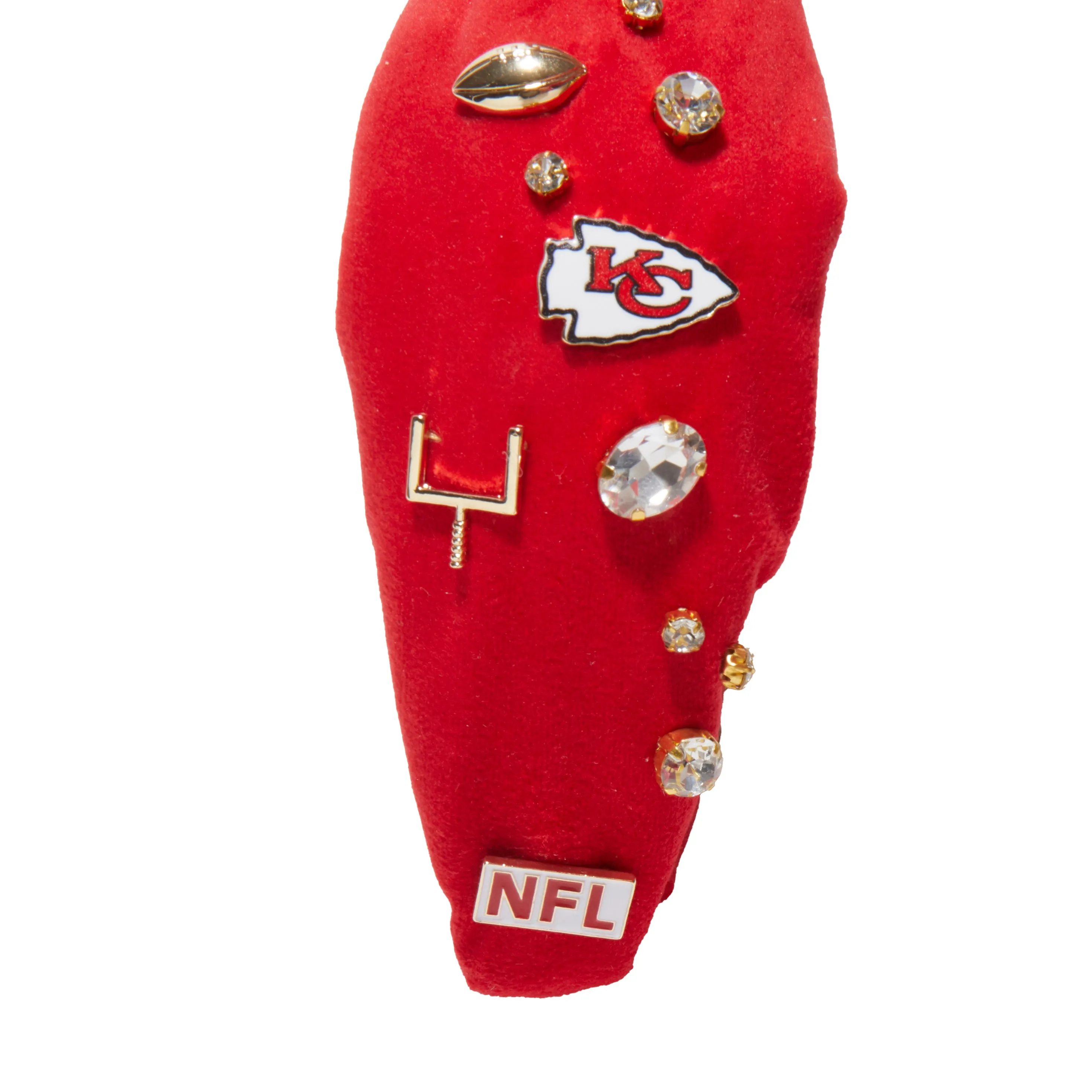 KANSAS CITY CHIEFS LELE SADOUGHI X NFL RED EMBELLISHED KNOTTED HEADBAND sold by Lele Sadoughi product image thumbnail 4
