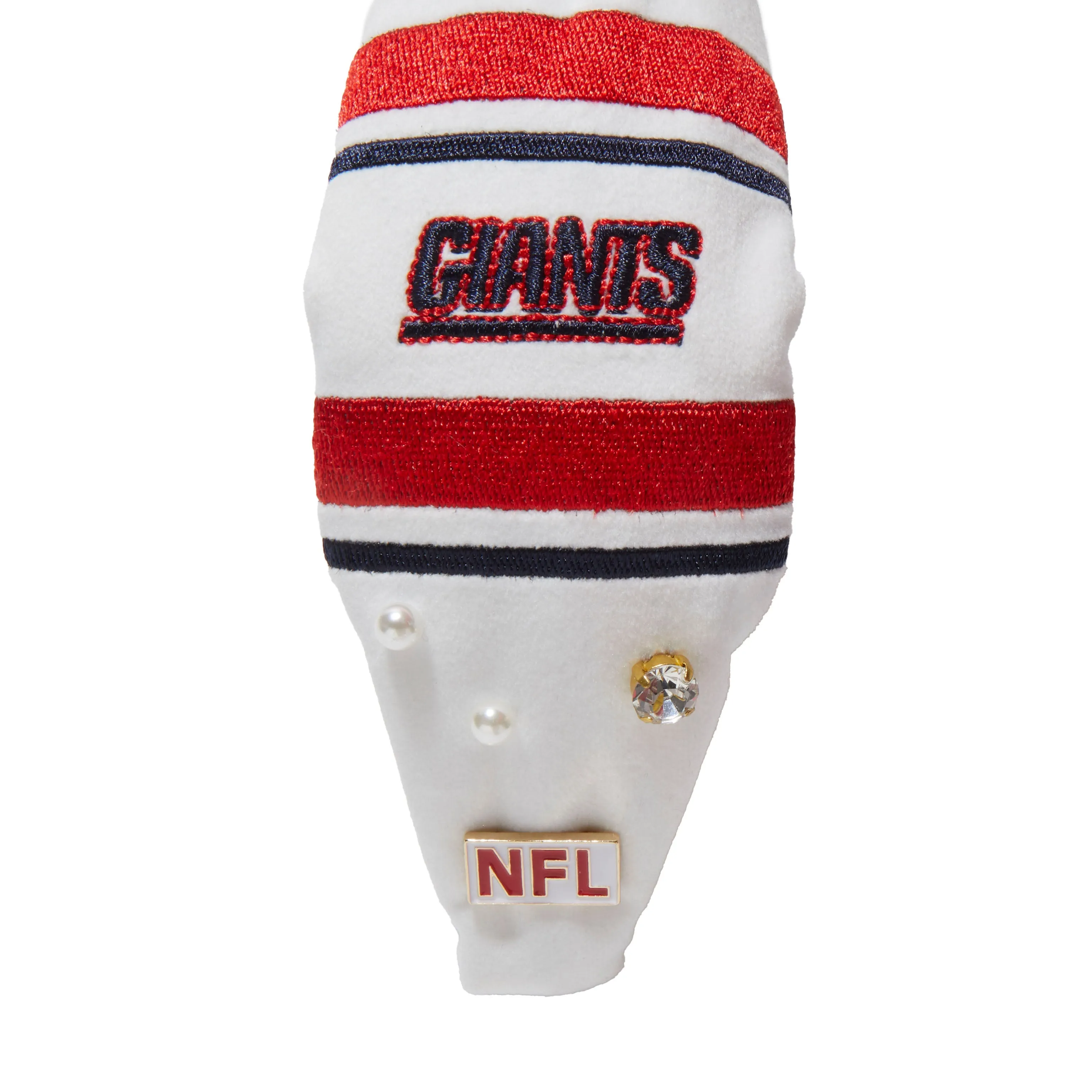 NEW YORK GIANTS LELE SADOUGHI X NFL IVORY EMBELLISHED KNOTTED HEADBAND sold by Lele Sadoughi product image thumbnail 4