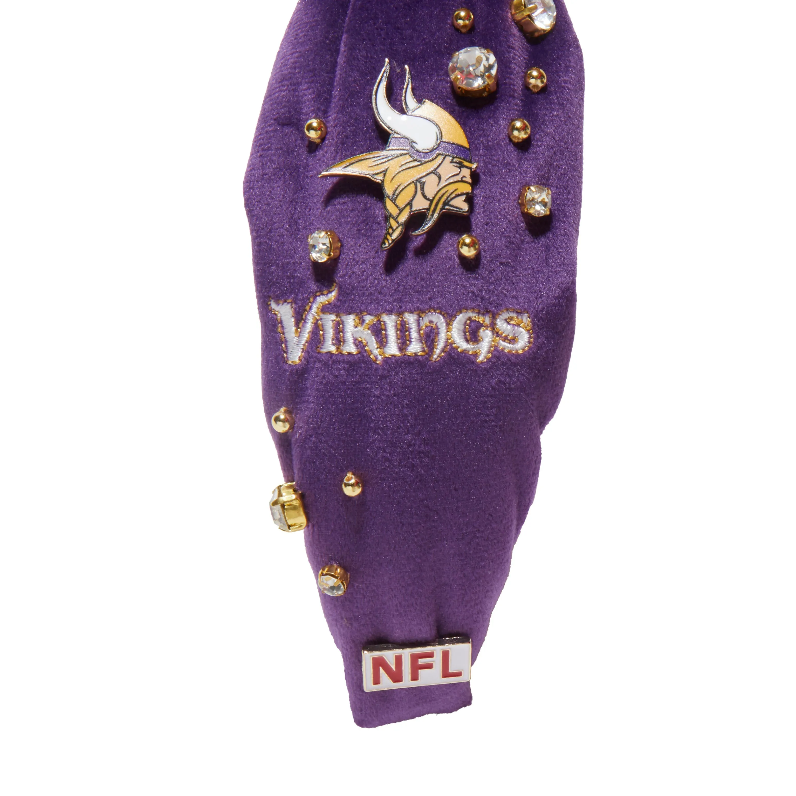 MINNESOTA VIKINGS LELE SADOUGHI X NFL PURPLE EMBELLISHED KNOTTED HEADBAND sold by Lele Sadoughi product image thumbnail 4