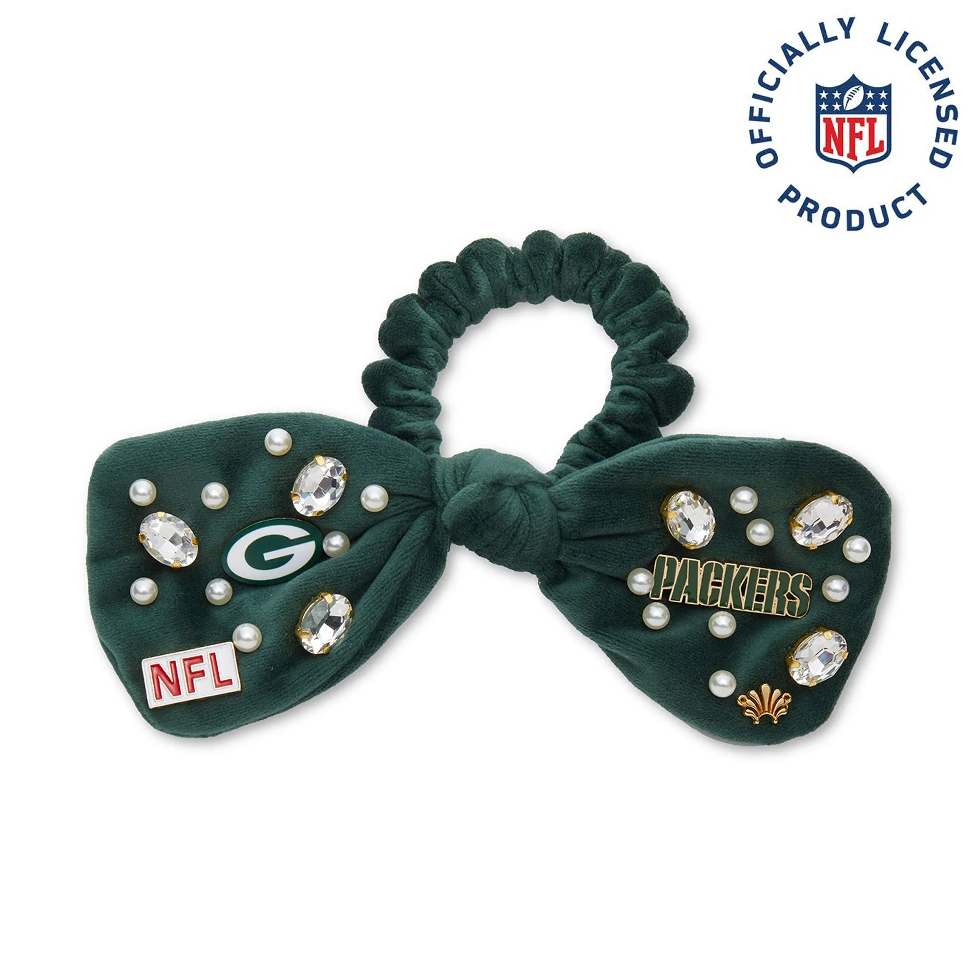 GREEN BAY PACKERS LELE SADOUGHI X NFL GREEN BOW SCRUNCHIE sold by Lele Sadoughi