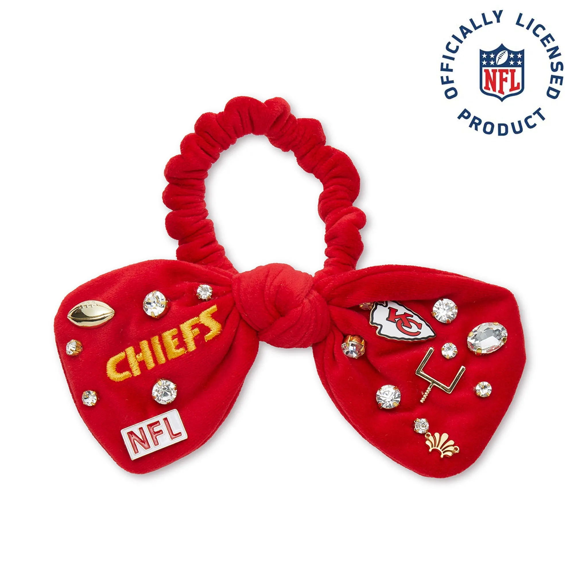 KANSAS CITY CHIEFS LELE SADOUGHI X NFL RED BOW SCRUNCHIE sold by Lele Sadoughi