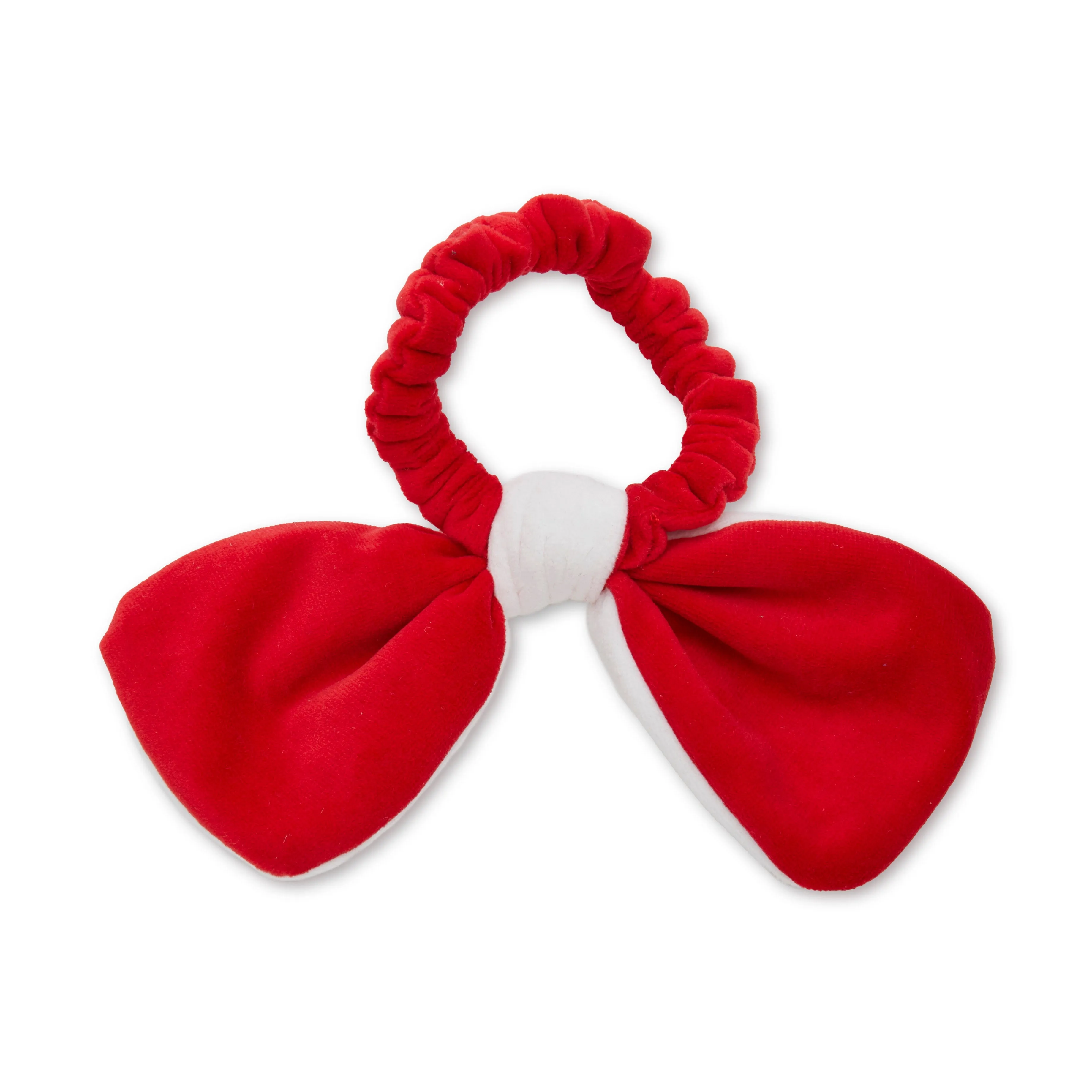NEW YORK GIANTS LELE SADOUGHI X NFL IVORY RED BOW SCRUNCHIE sold by Lele Sadoughi product image thumbnail 3