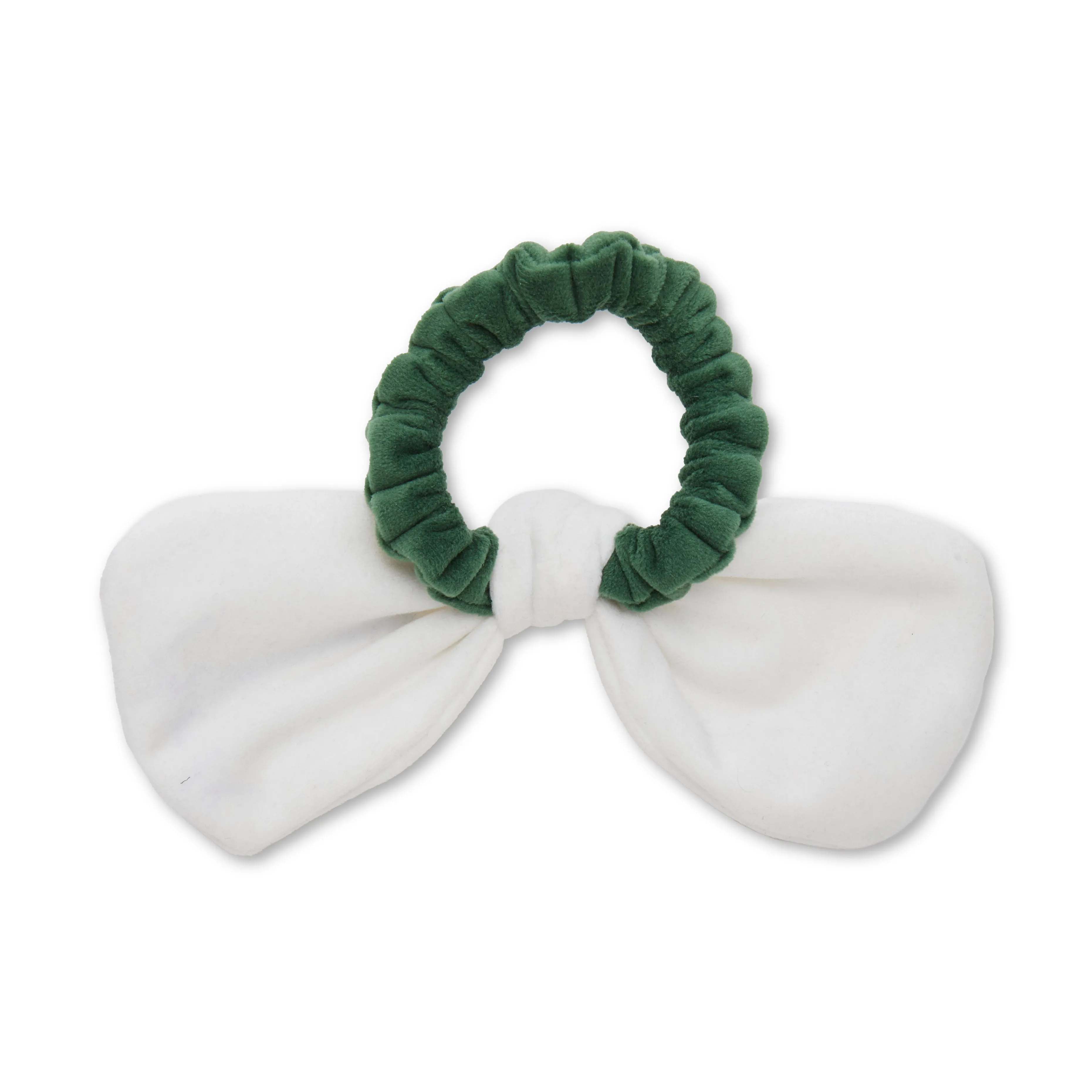 SEATTLE SEAHAWKS LELE SADOUGHI X NFL IVORY GREEN BOW SCRUNCHIE sold by Lele Sadoughi product image thumbnail 3