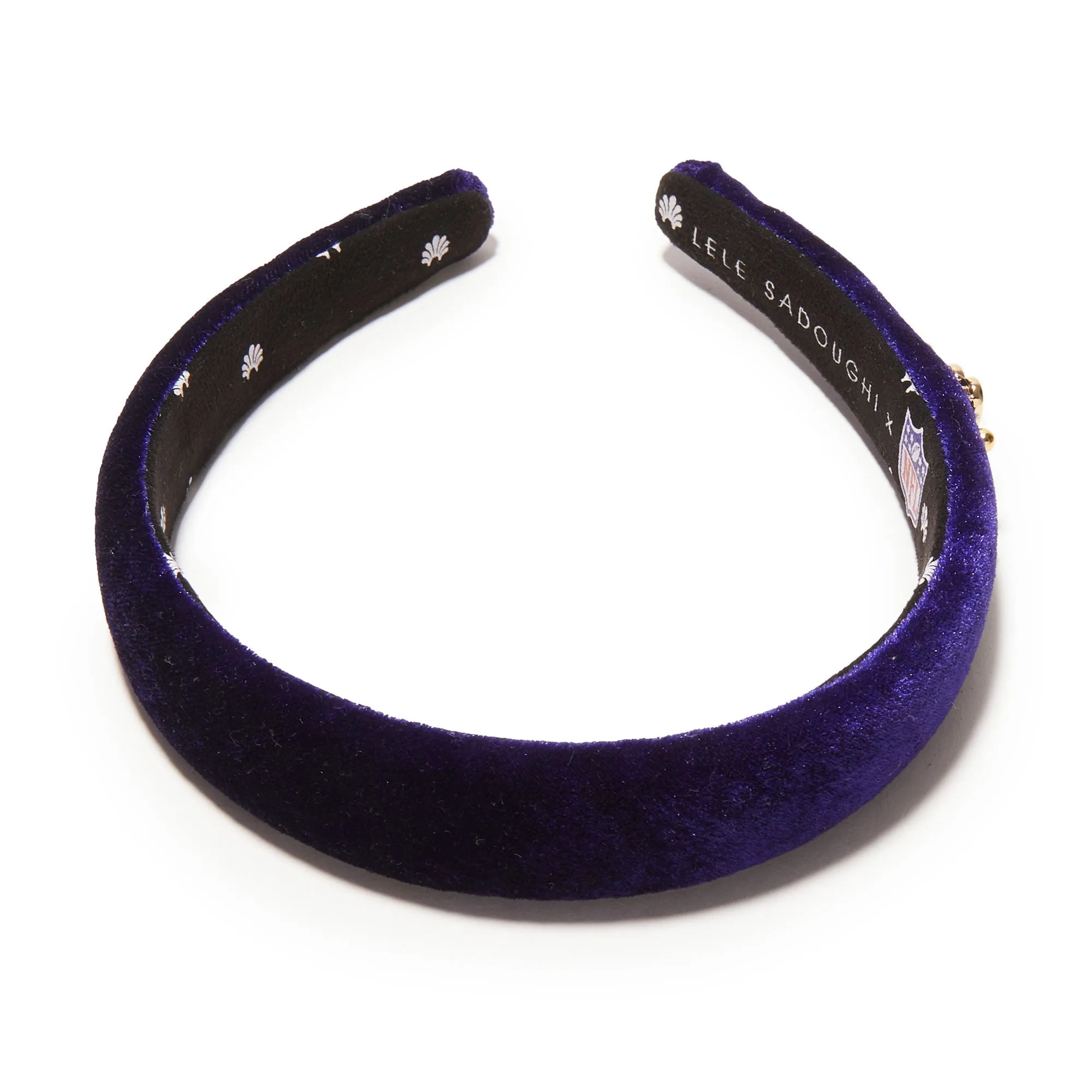 BALTIMORE RAVENS LELE SADOUGHI X NFL PURPLE CHARLOTTE HEADBAND sold by Lele Sadoughi product image thumbnail 3