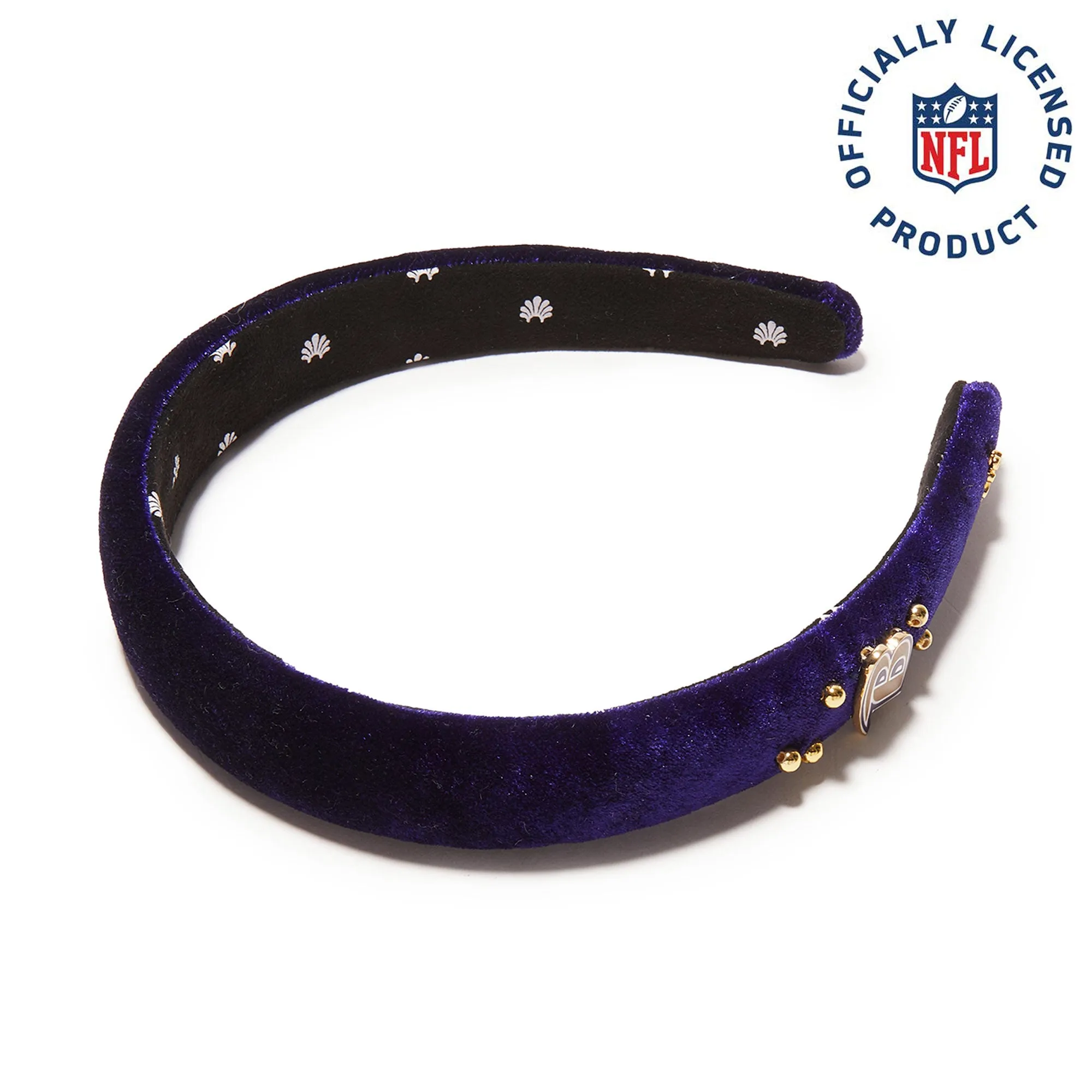 BALTIMORE RAVENS LELE SADOUGHI X NFL PURPLE CHARLOTTE HEADBAND sold by Lele Sadoughi