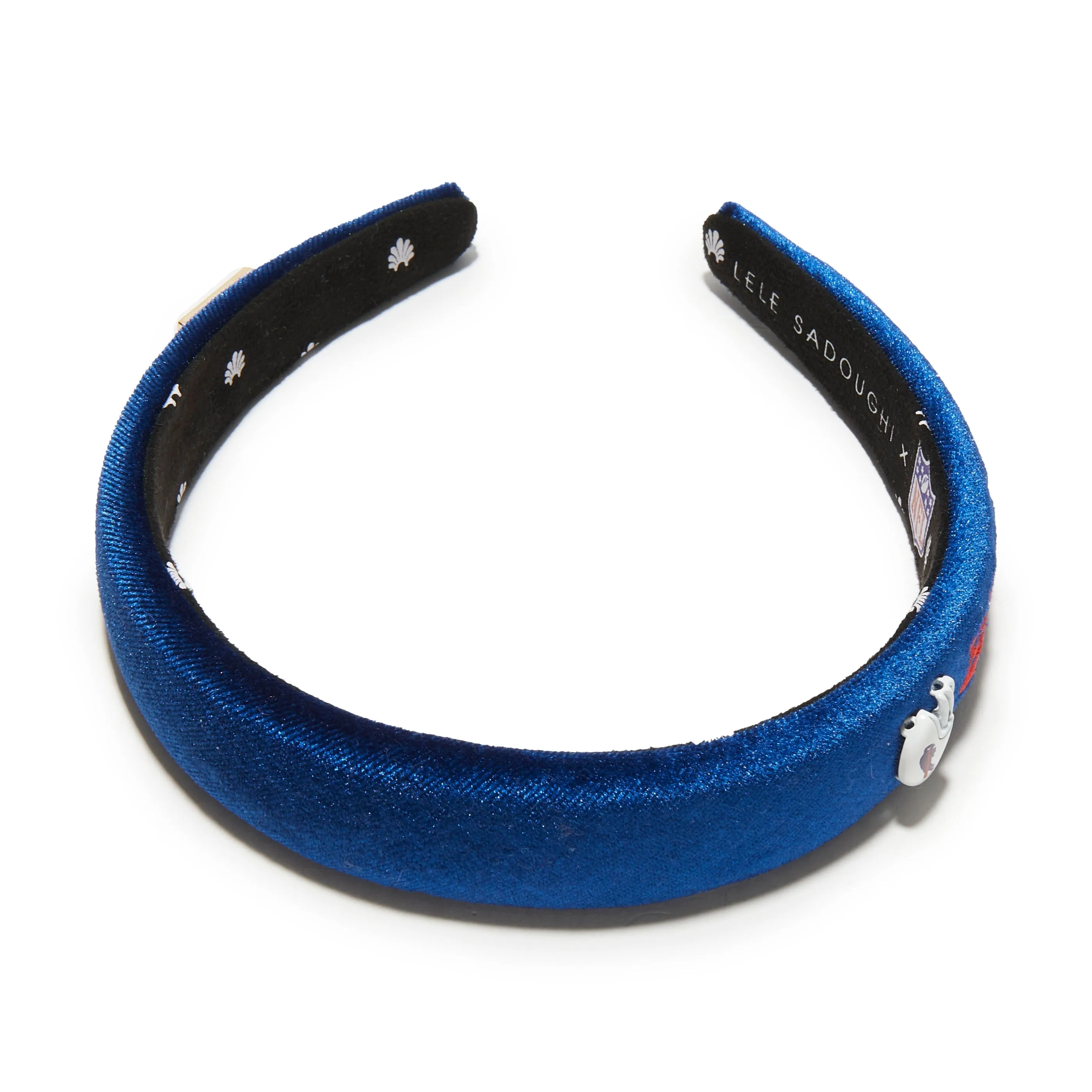 BUFFALO BILLS LELE SADOUGHI X NFL BLUE CHARLOTTE HEADBAND sold by Lele Sadoughi product image thumbnail 2