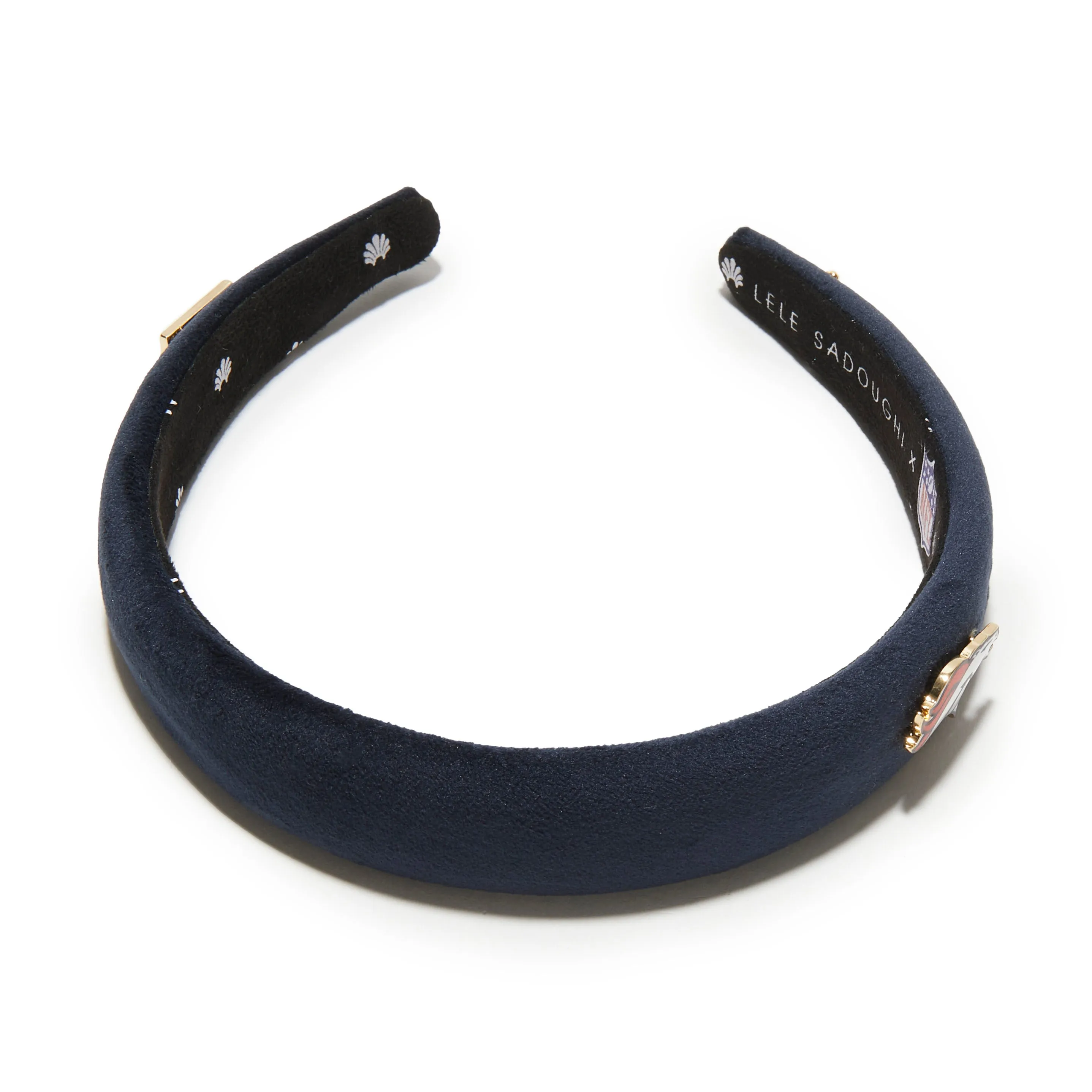 DENVER BRONCOS LELE SADOUGHI X NFL NAVY CHARLOTTE HEADBAND sold by Lele Sadoughi product image thumbnail 2