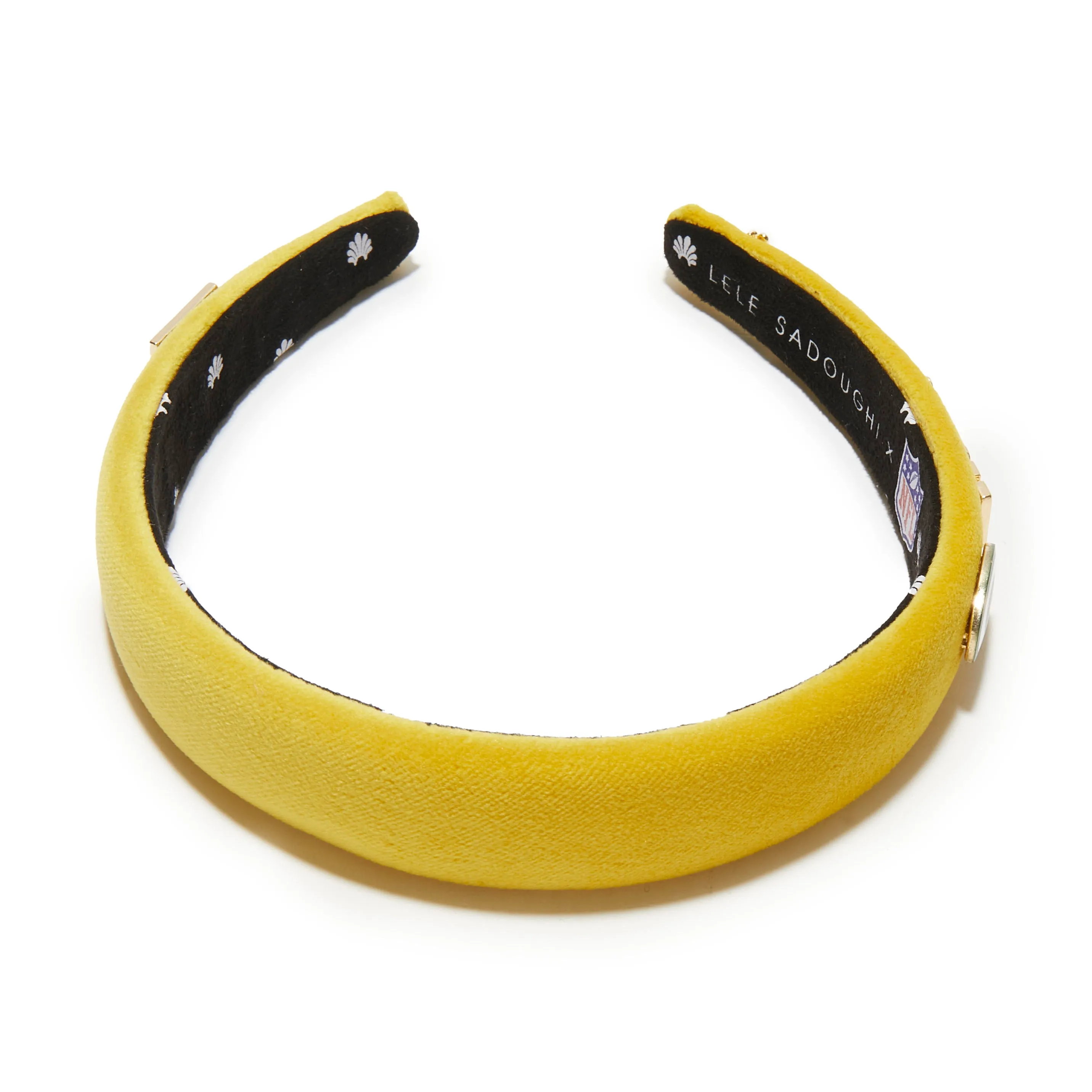 GREEN BAY PACKERS LELE SADOUGHI X NFL GOLD CHARLOTTE HEADBAND sold by Lele Sadoughi product image thumbnail 2