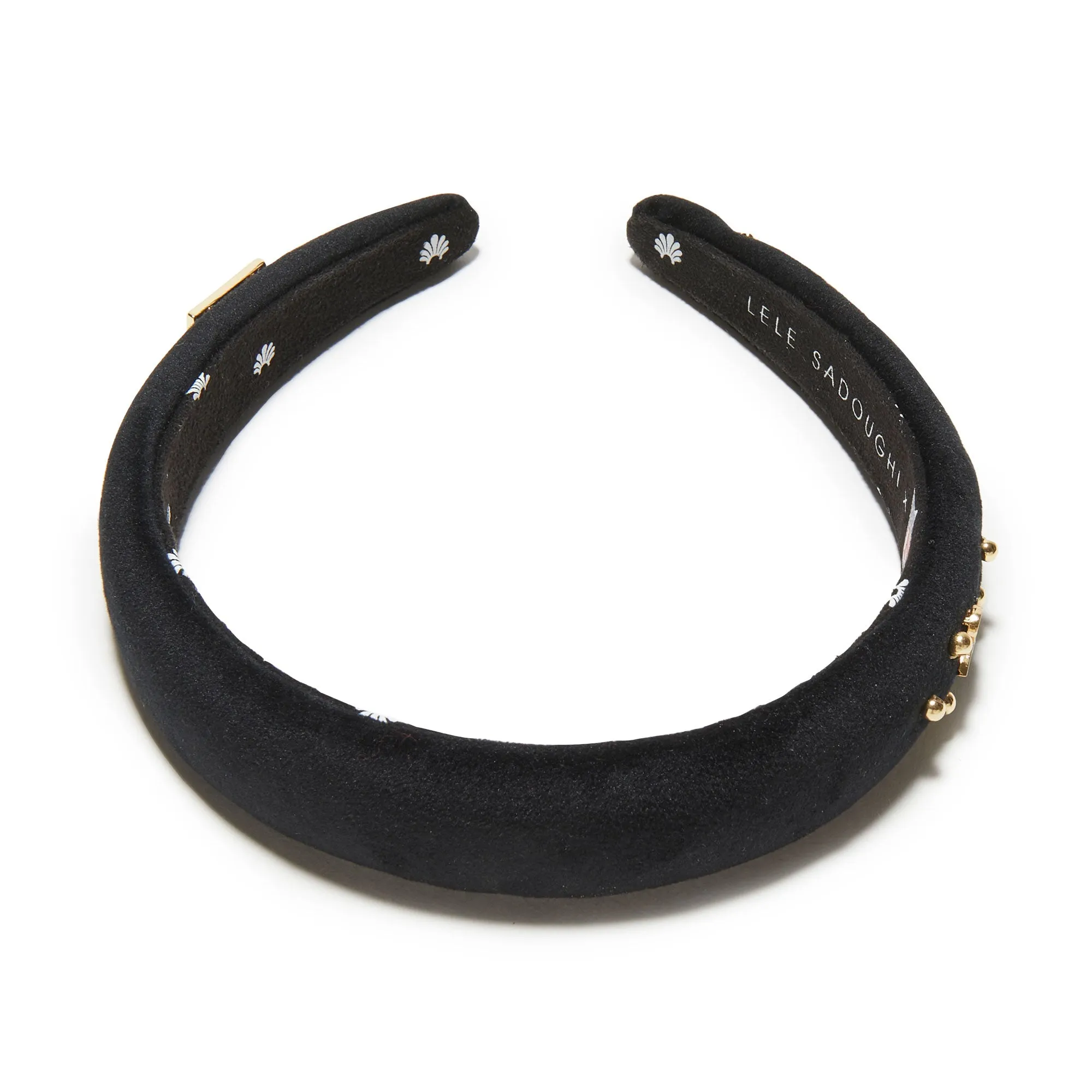 NEW ORLEANS SAINTS LELE SADOUGHI X NFL JET CHARLOTTE HEADBAND sold by Lele Sadoughi product image thumbnail 3