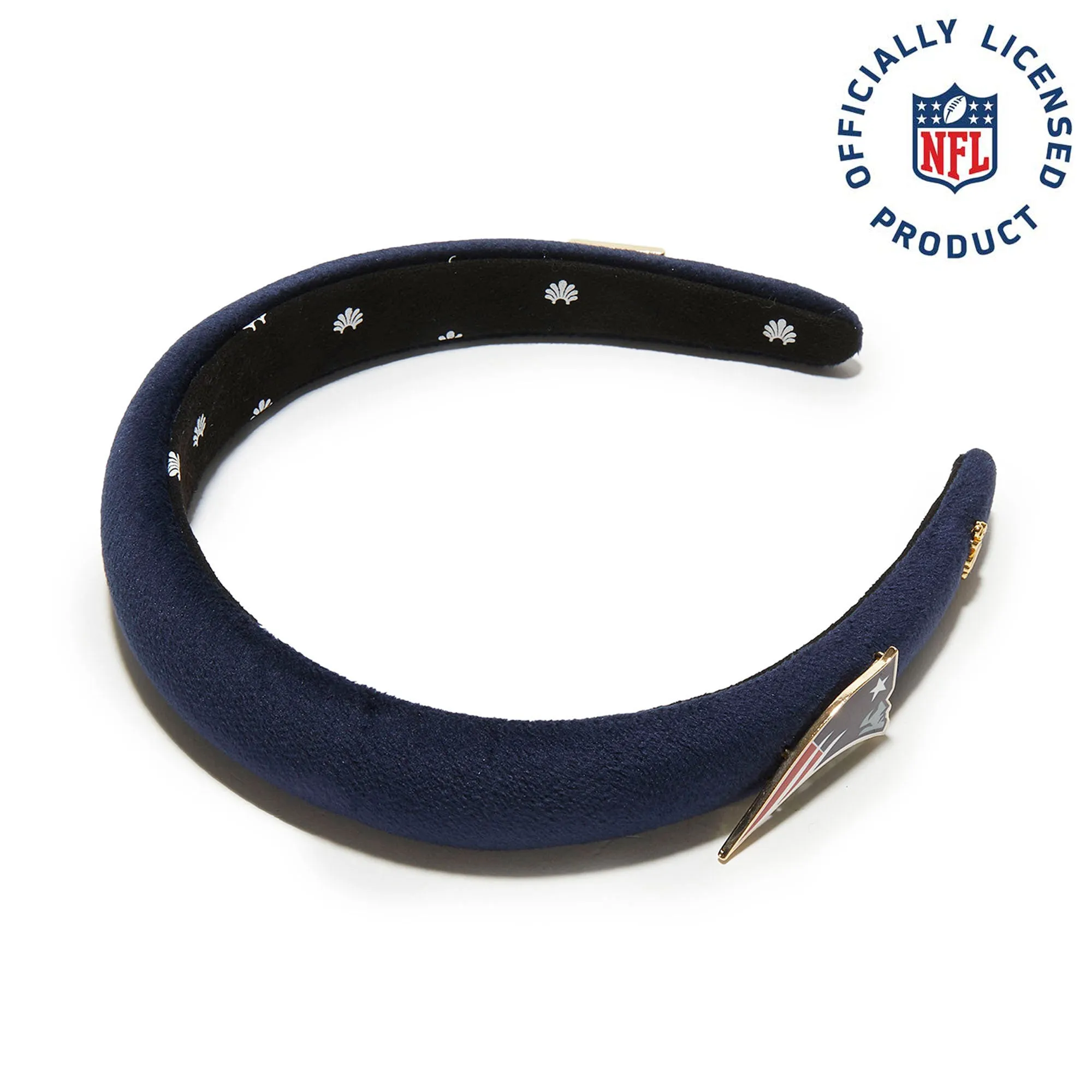 NEW ENGLAND PATRIOTS LELE SADOUGHI X NFL NAVY CHARLOTTE HEADBAND sold by Lele Sadoughi